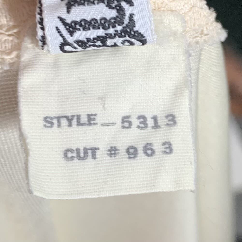 Vintage Shawl Wrap Fringe Ends Ivory Triangle Shape California Things 60x25 5