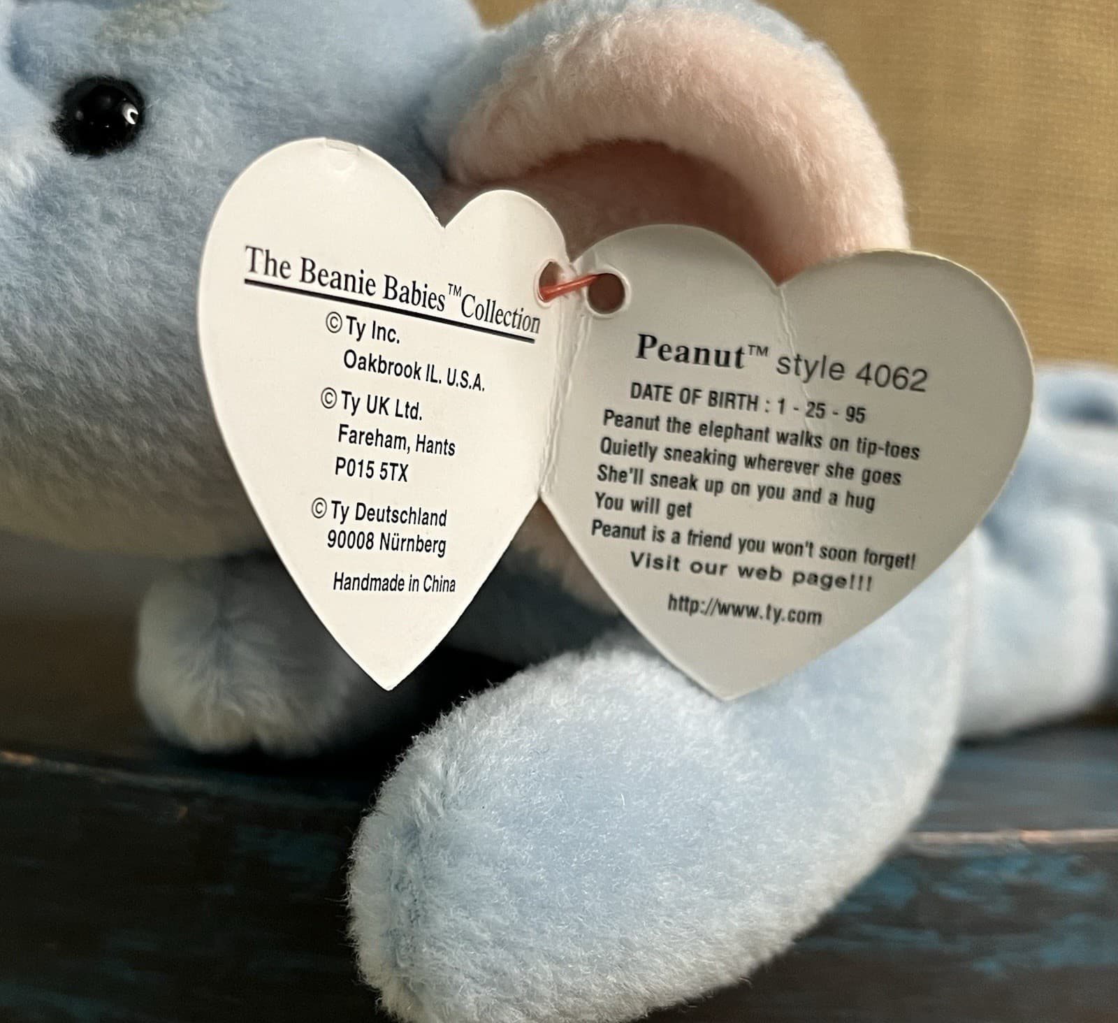 Lot Of 3 Beanie Babies, Mystic, Peanut & Slowpoke New 3