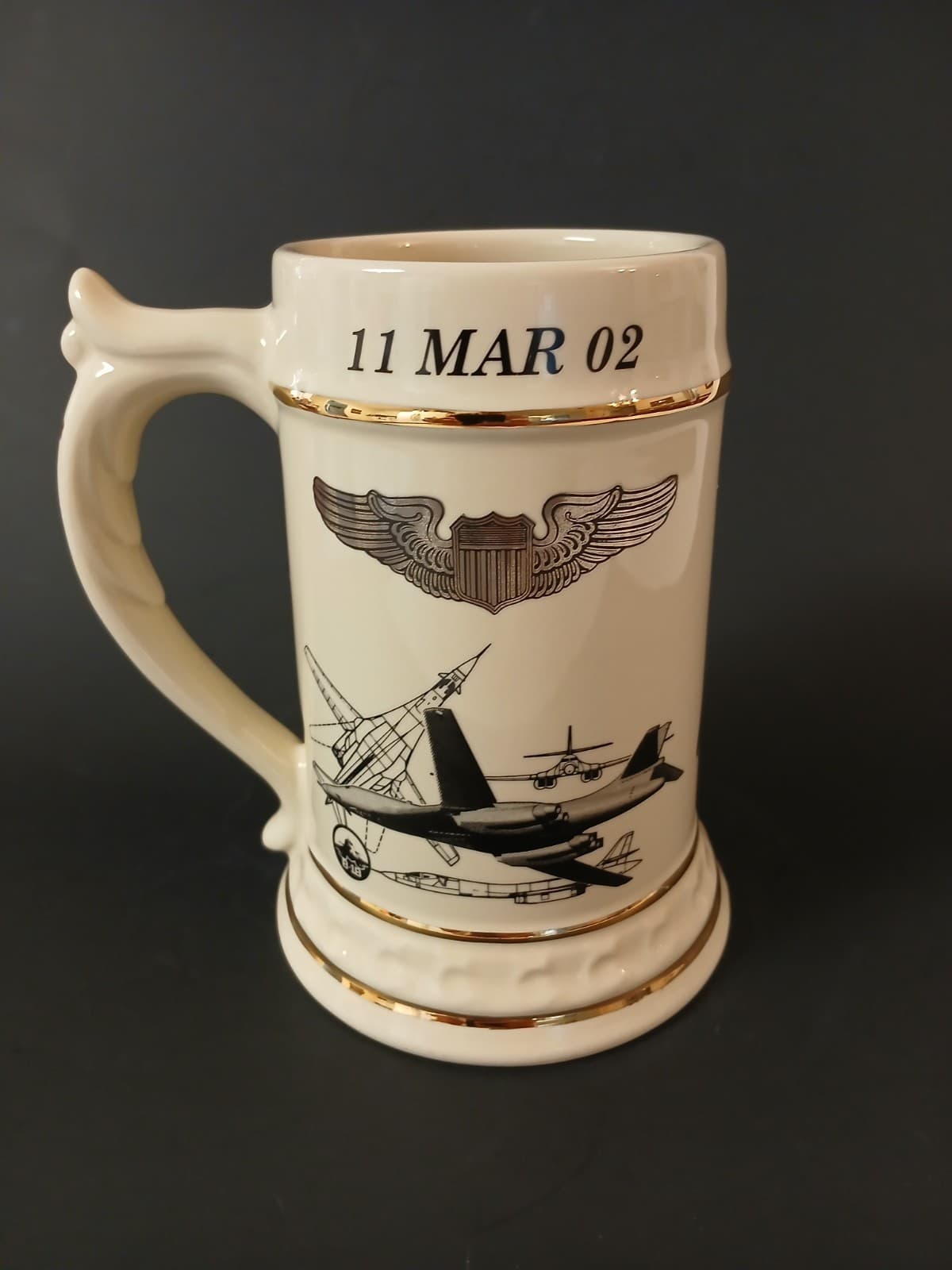 34th Bomb Squadron Commemorative Mug 2002 Stein USAF Thunderbirds B-1B Lancer 2