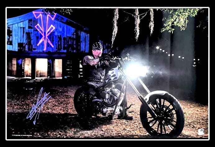 WWE THE UNDERTAKER SIGNED 24X36 AUTOGRAPHED WRESTLING PHOTO WITH JSA COA RARE