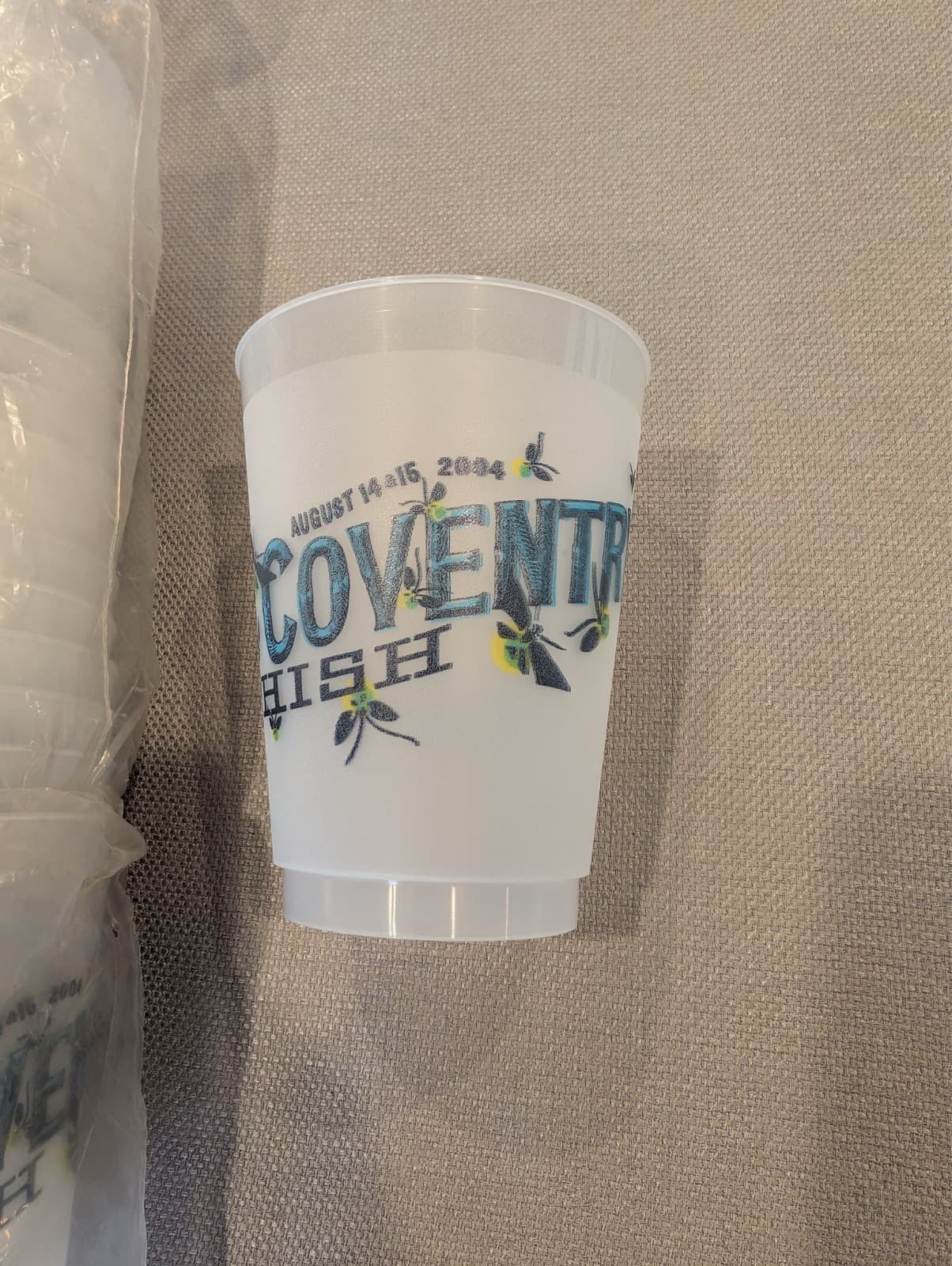Phish sleeve of NEW plastic reusable cups (19 cups) Aug. 14 & 15, 2004 2