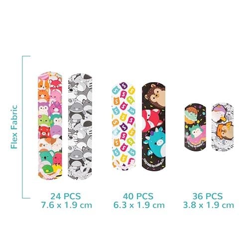 Squishmallow Bandage Kit, Cute Bandaids for Kids, Infants & Children, Bandages 4