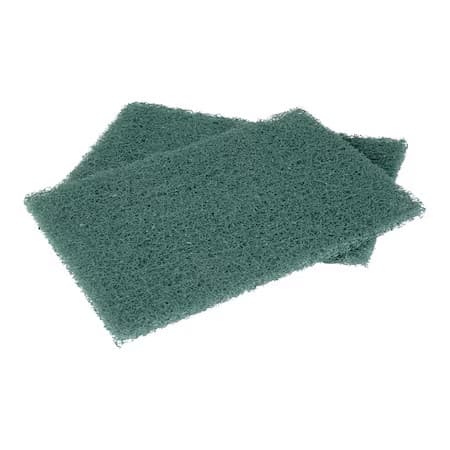 3M 86 6" X 9" Green Scouring Pad, Green 12Pk.