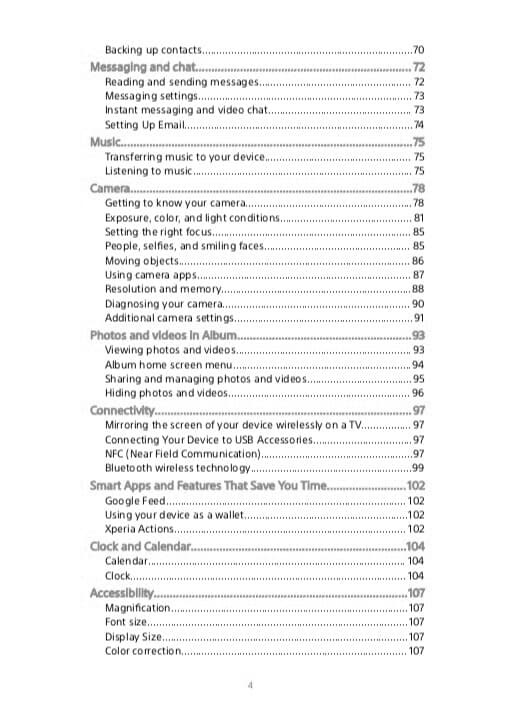 Sony Xperia XZ USER GUIDE OWNER'S MANUAL 5