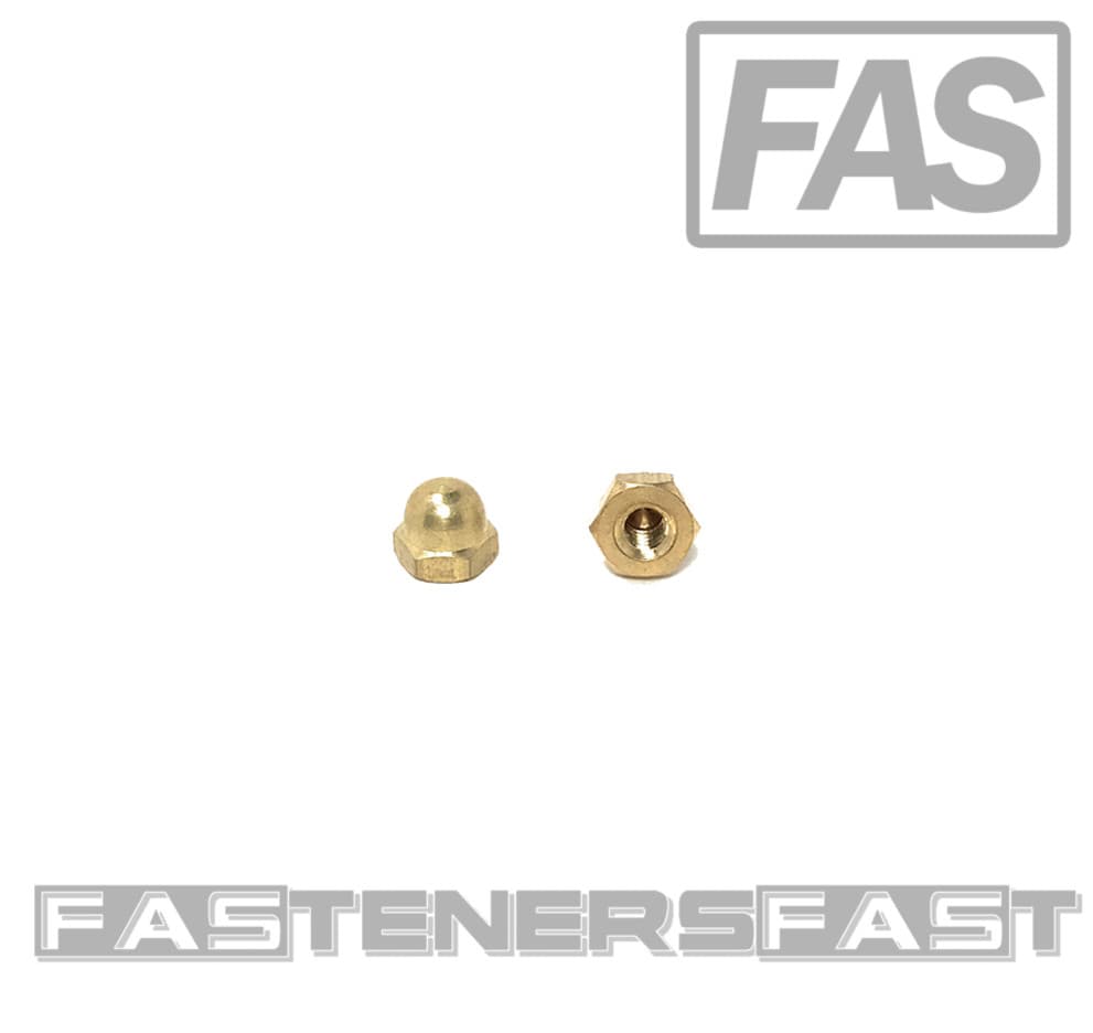 (25) 10-24 Solid Brass Hex Acorn Cap Nuts (25 Pieces) #10-24 Fast Free Shipping