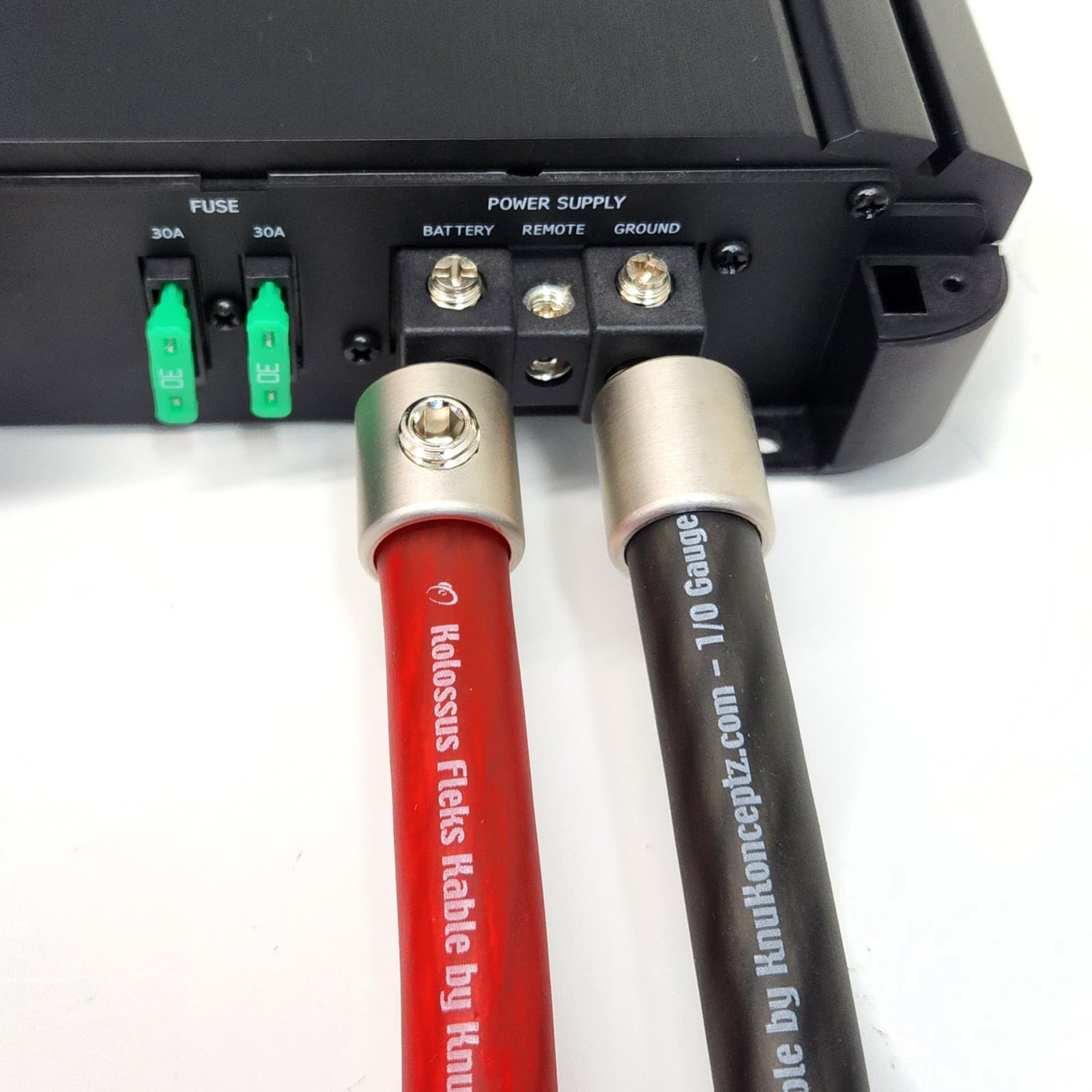 KnuKonceptz Set Screw Power / Ground 0 to 4 Gauge Wire Amp Input Reducer Pair 3