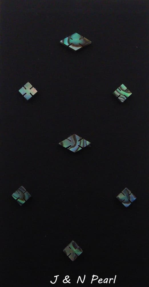 Slotted Diamonds & Squares PA Inlay Set for Martin Style Guitars,7pcs