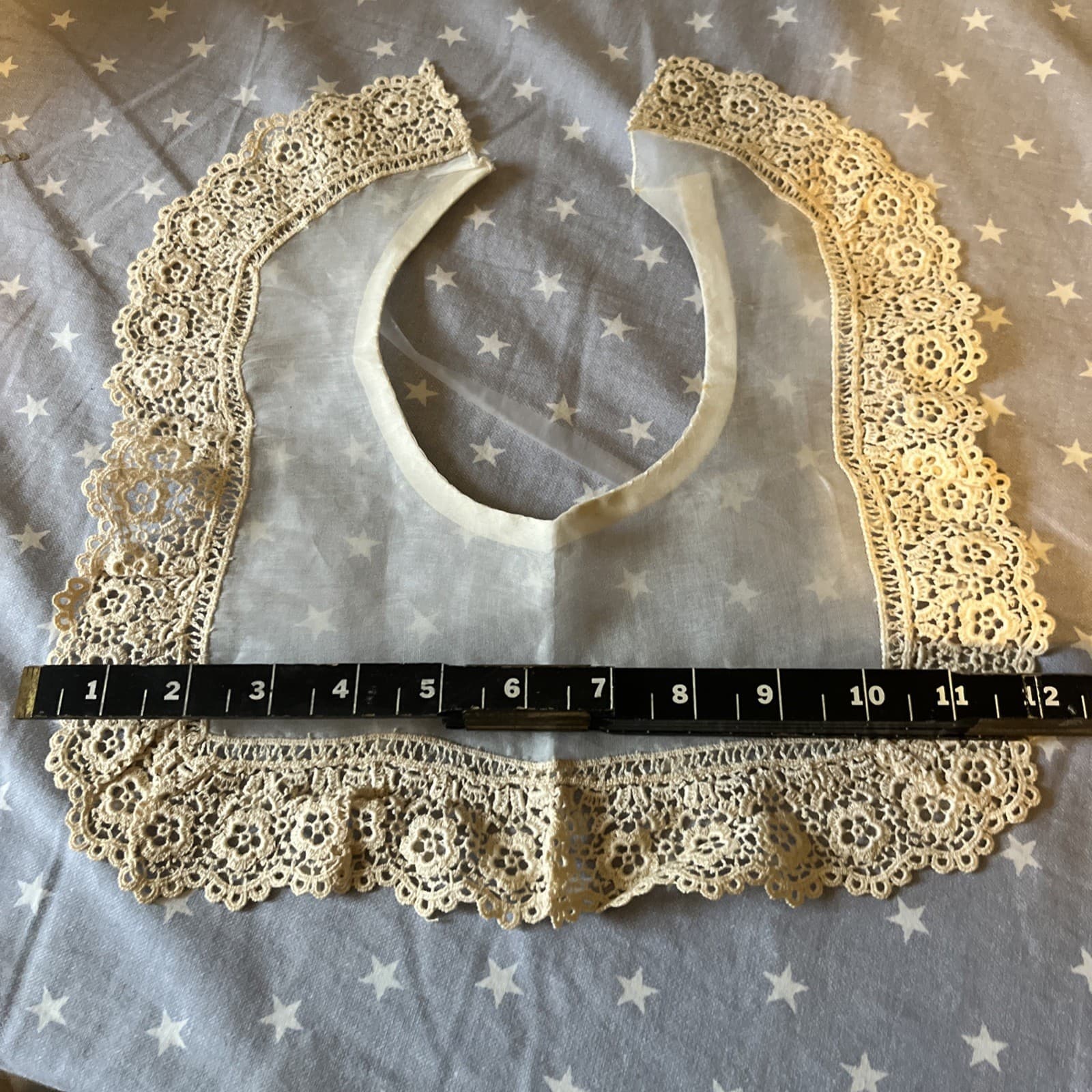 Antique Edwardian Victorian Crochet Collar French 2