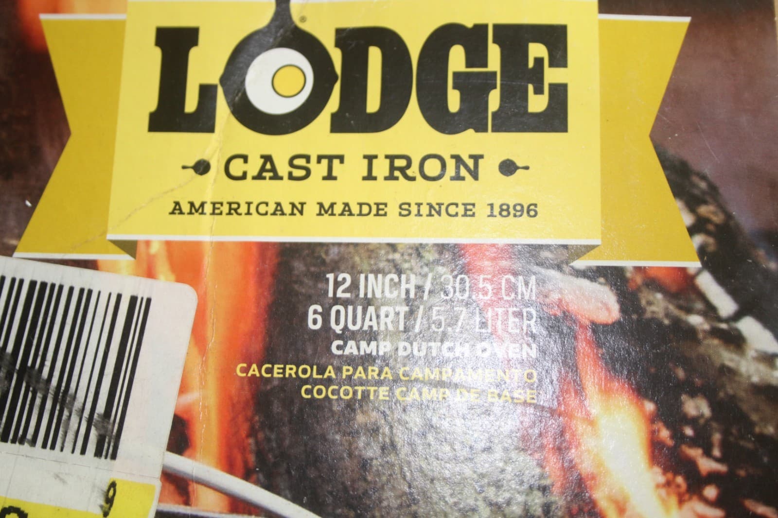 Lodge L12C03 Cast Iron 6 Quart 12" Camp DUTCH Oven + Legs + Cover + BOOKS 3