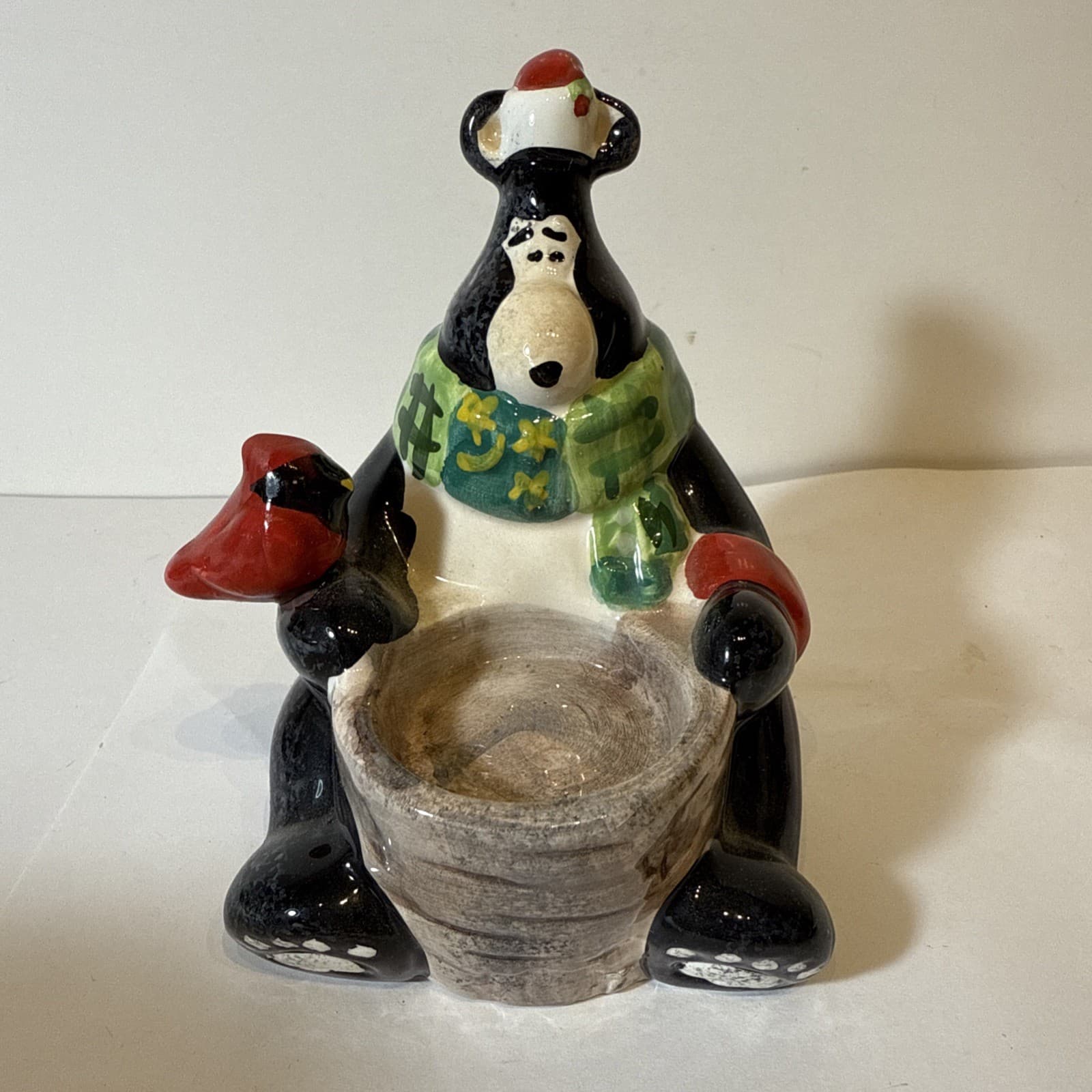 Set of 4 Holiday Christmas Bear Tealight Candle Holders Midwestern Home Products 2