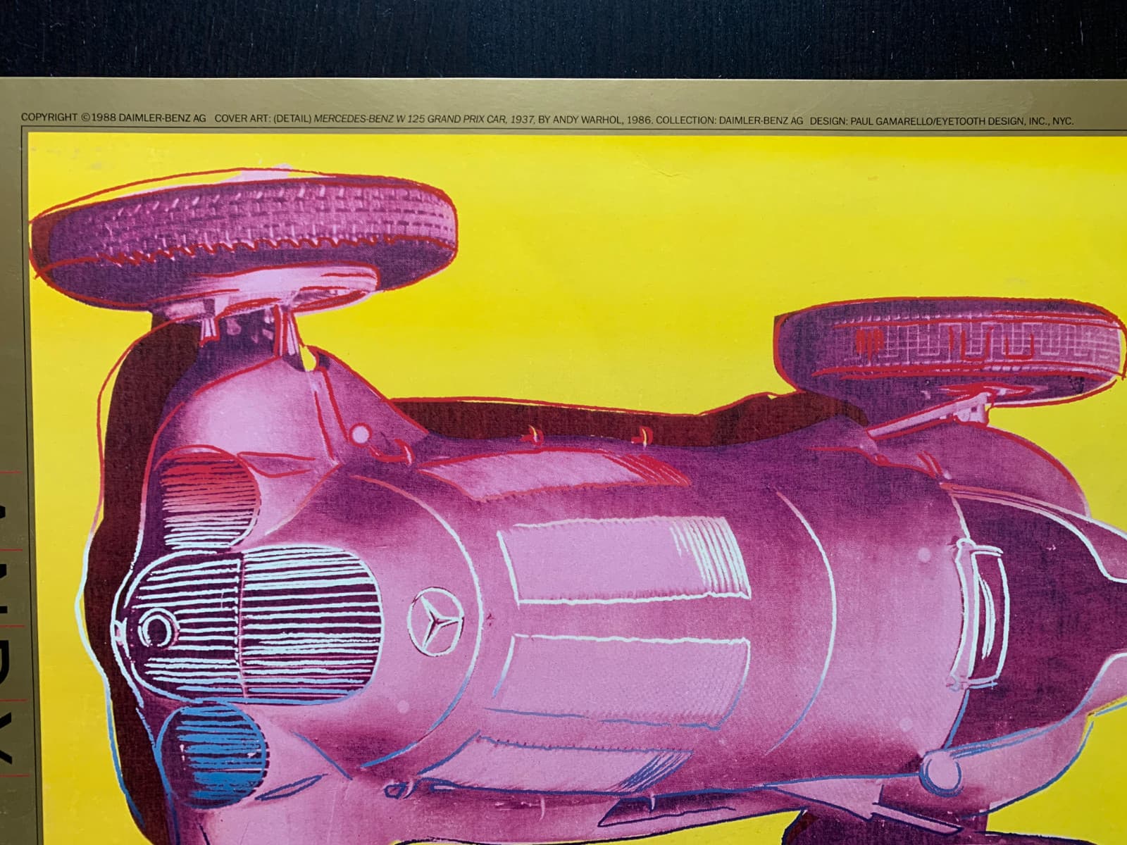 ANDY WARHOL Mercedes-Benz Cars 1989 Calendar 14.5x22 by Harris Lewine Pop Art Ad 4