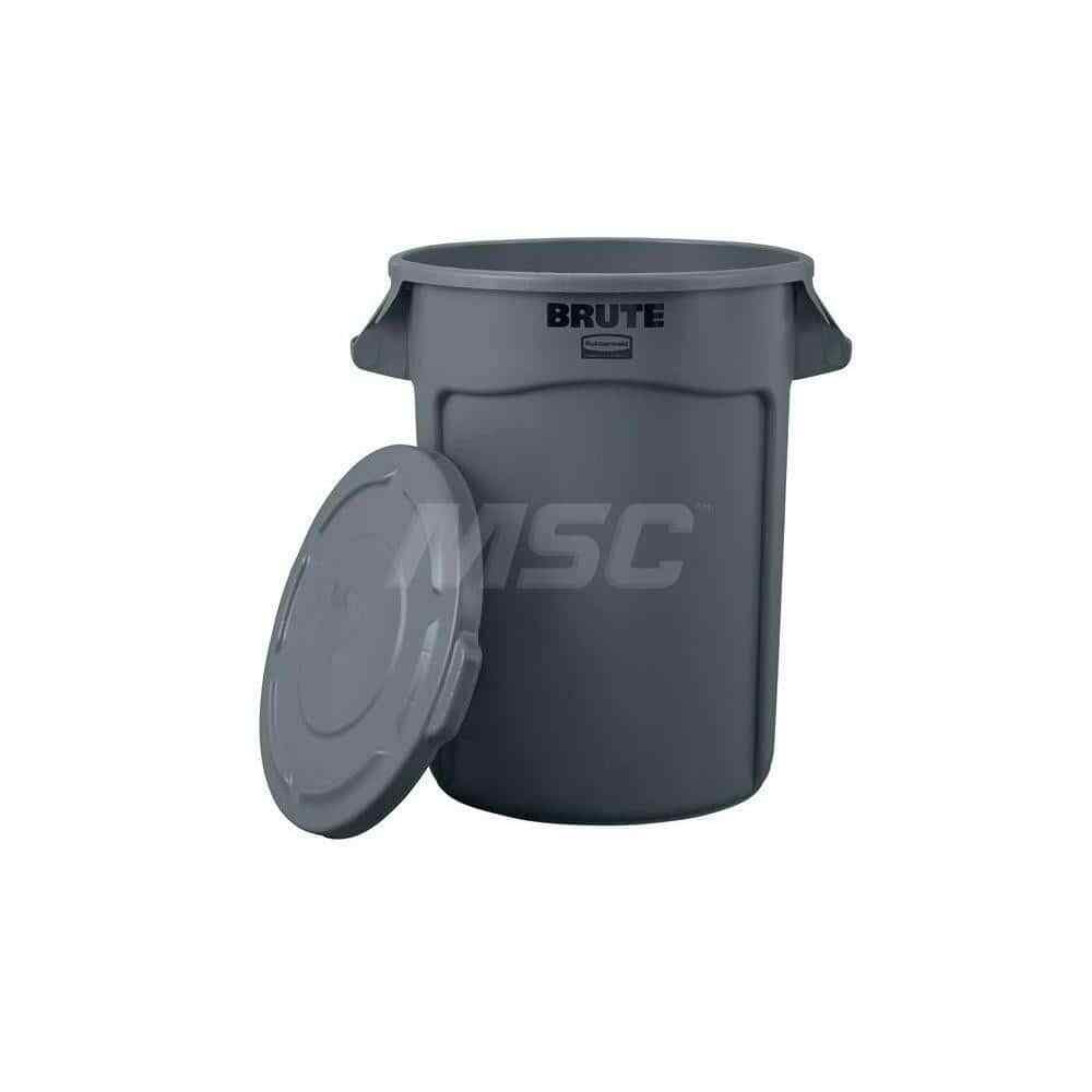 Rubbermaid FG263100GRAY Round Lid fits 32 Gal Round BRUTE Trash Can 2