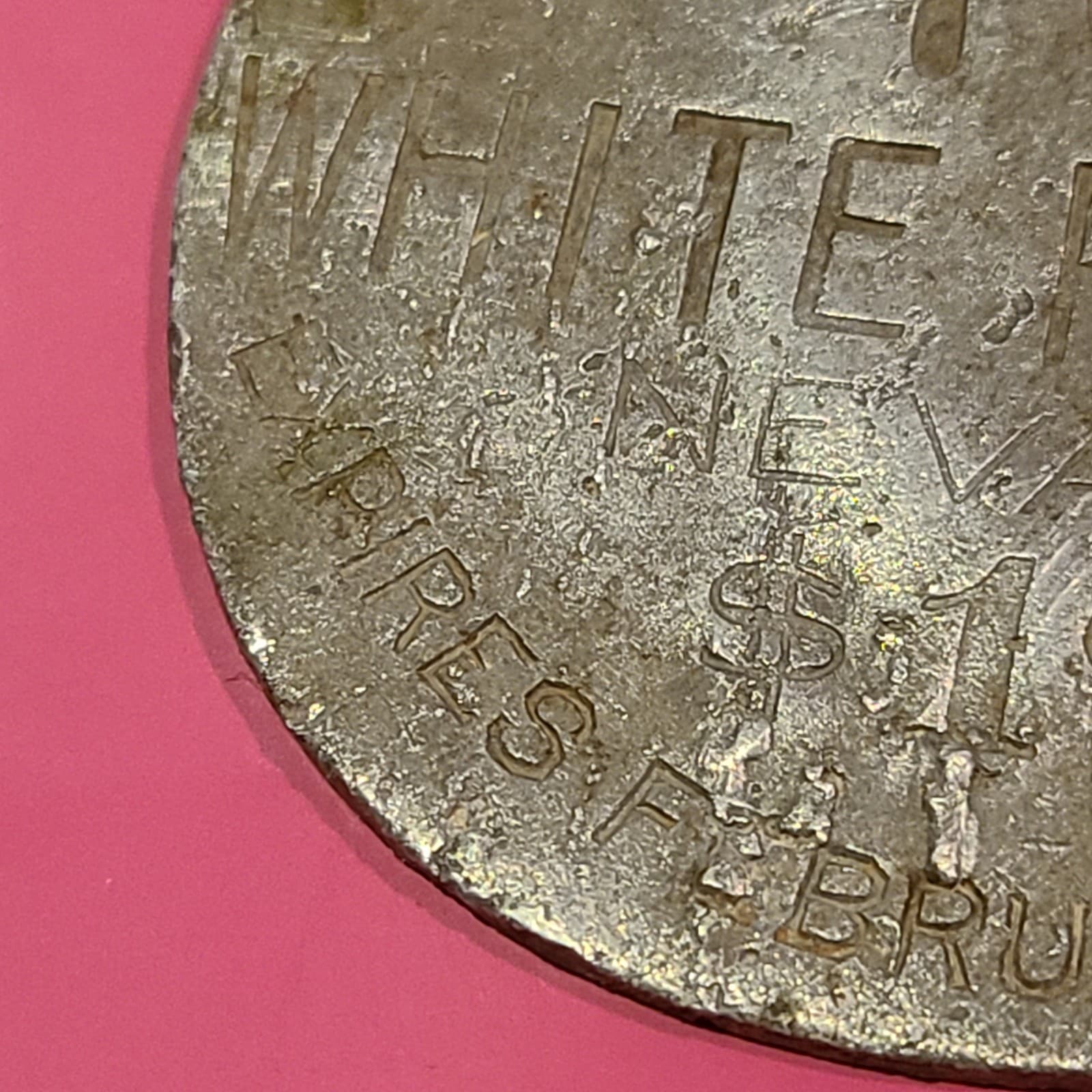 RARE 1911 White Pine County Nevada hunting fishing license $1.00 tag Token (1) 3