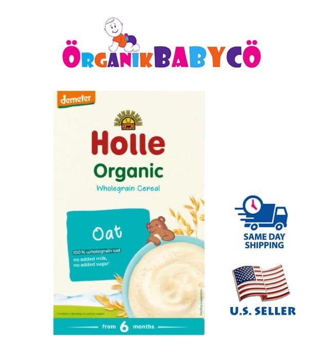 HOLLE Organic Oatmeal Porridge Baby Cereal 5 MONTHS 250g 2