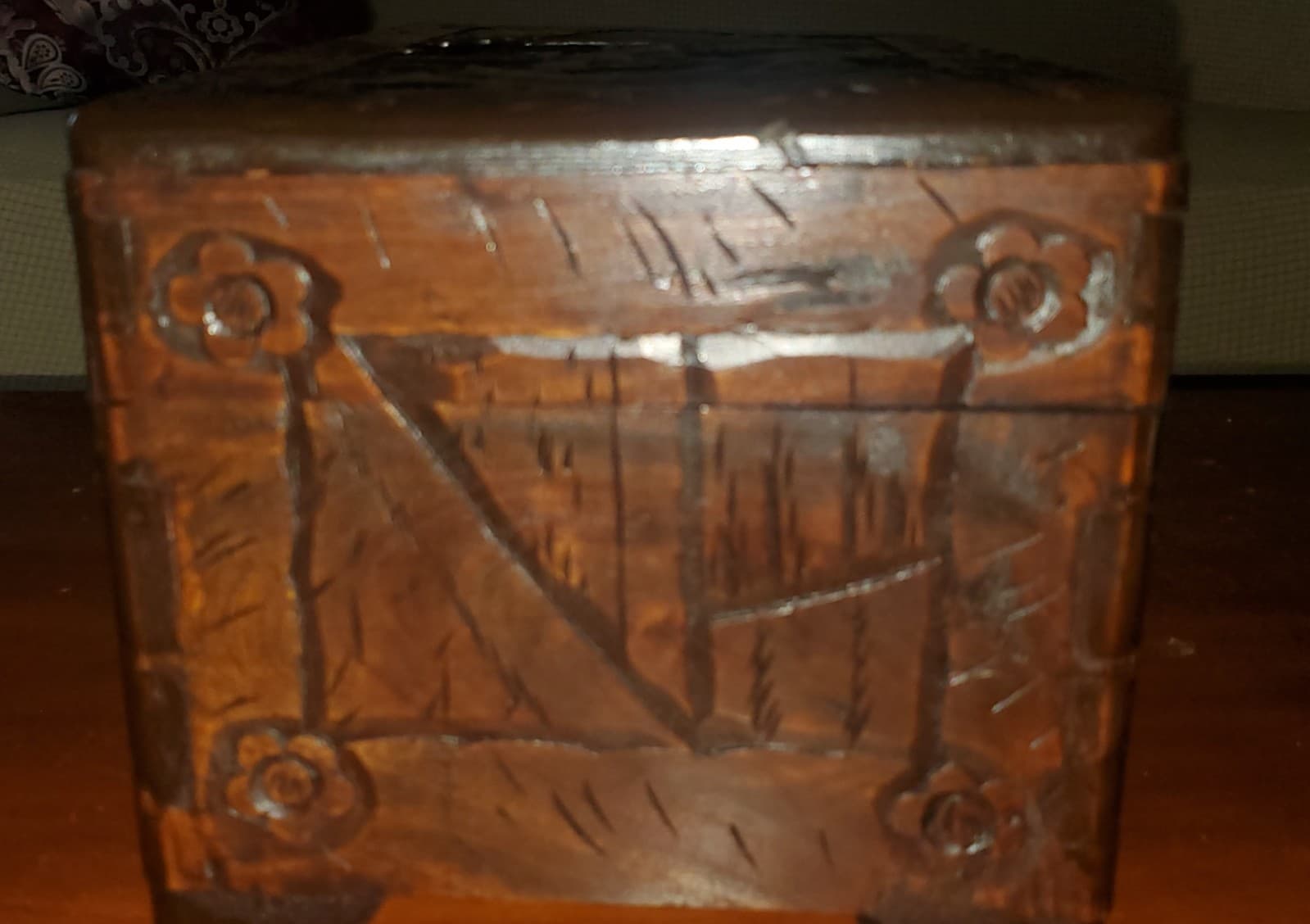 Exquisite Hand-Carved Chinese Chest – Solid Huanghuali Wood with Brass Locking  3