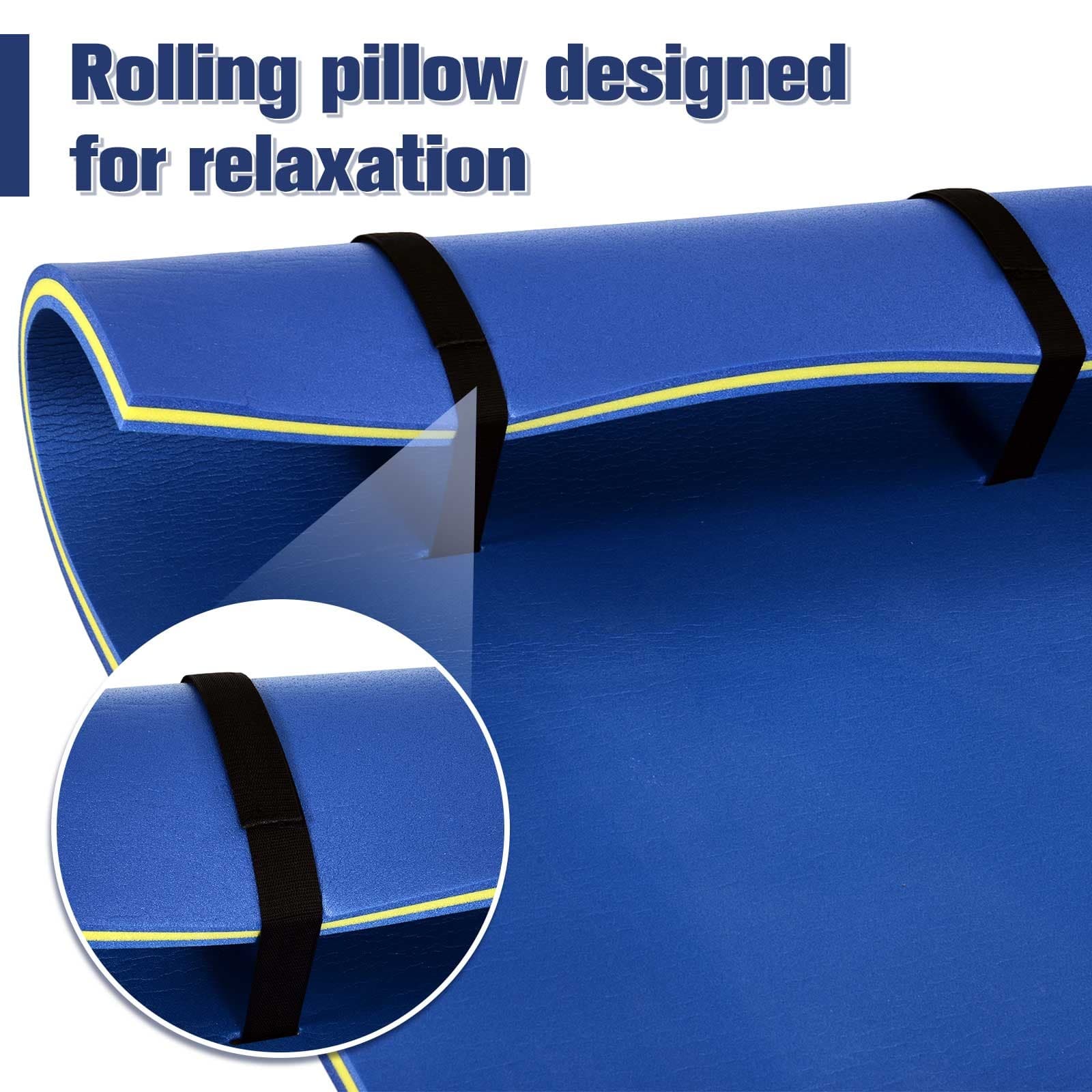 3-Layer Roll-Up Pool Floating Pad for Lake Ocean Swim Platform Water Mat Float 6