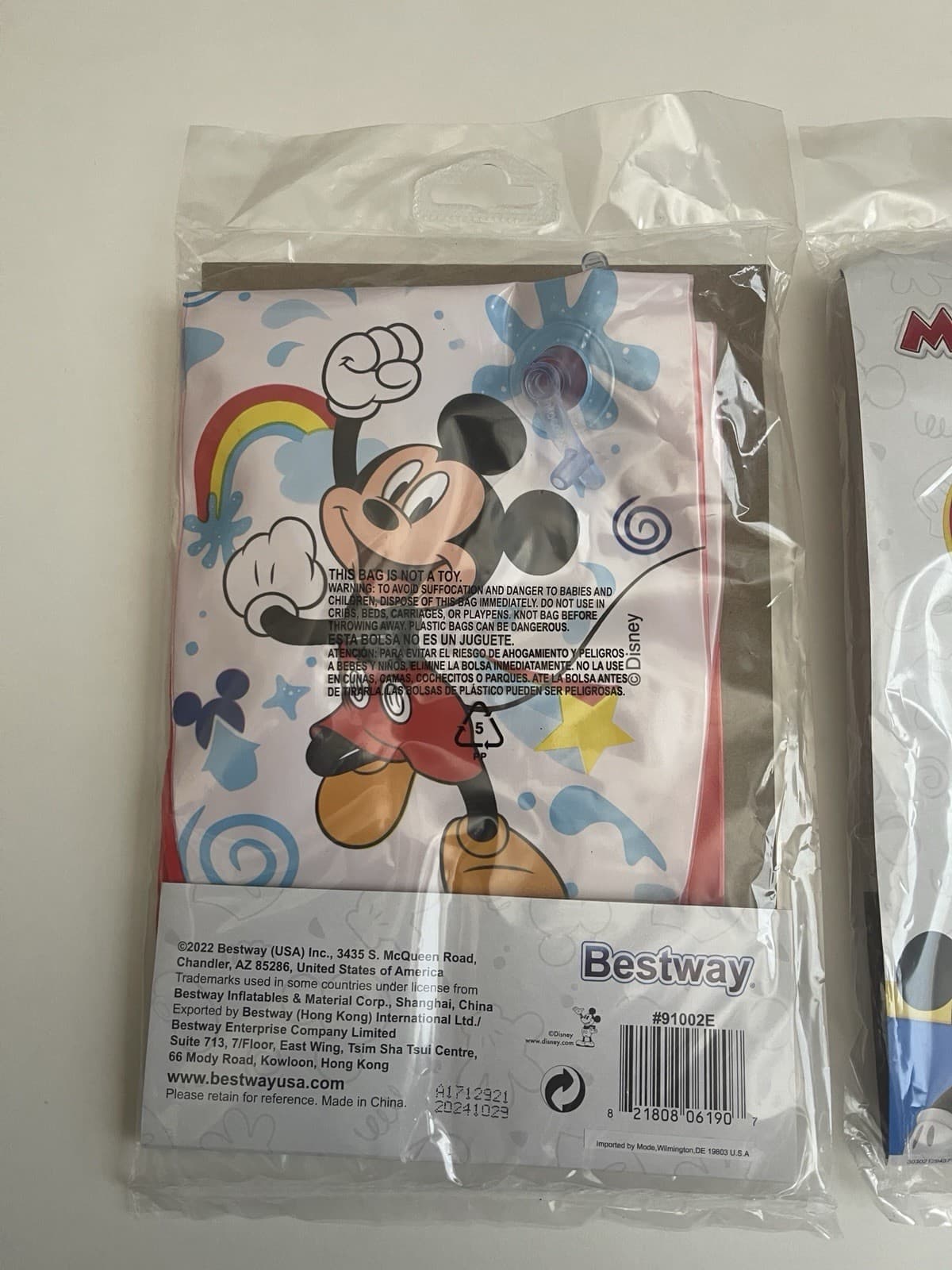 Bestway Disney Junior MICKEY Mouse Armbands 9x6 in inflatable Floaties 2 pairs 3