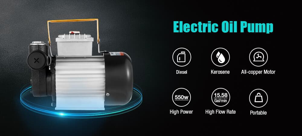 Electric Oil Pump Fluid Extractor Diesel Kerosene Fuel Transfer Self Priming 6