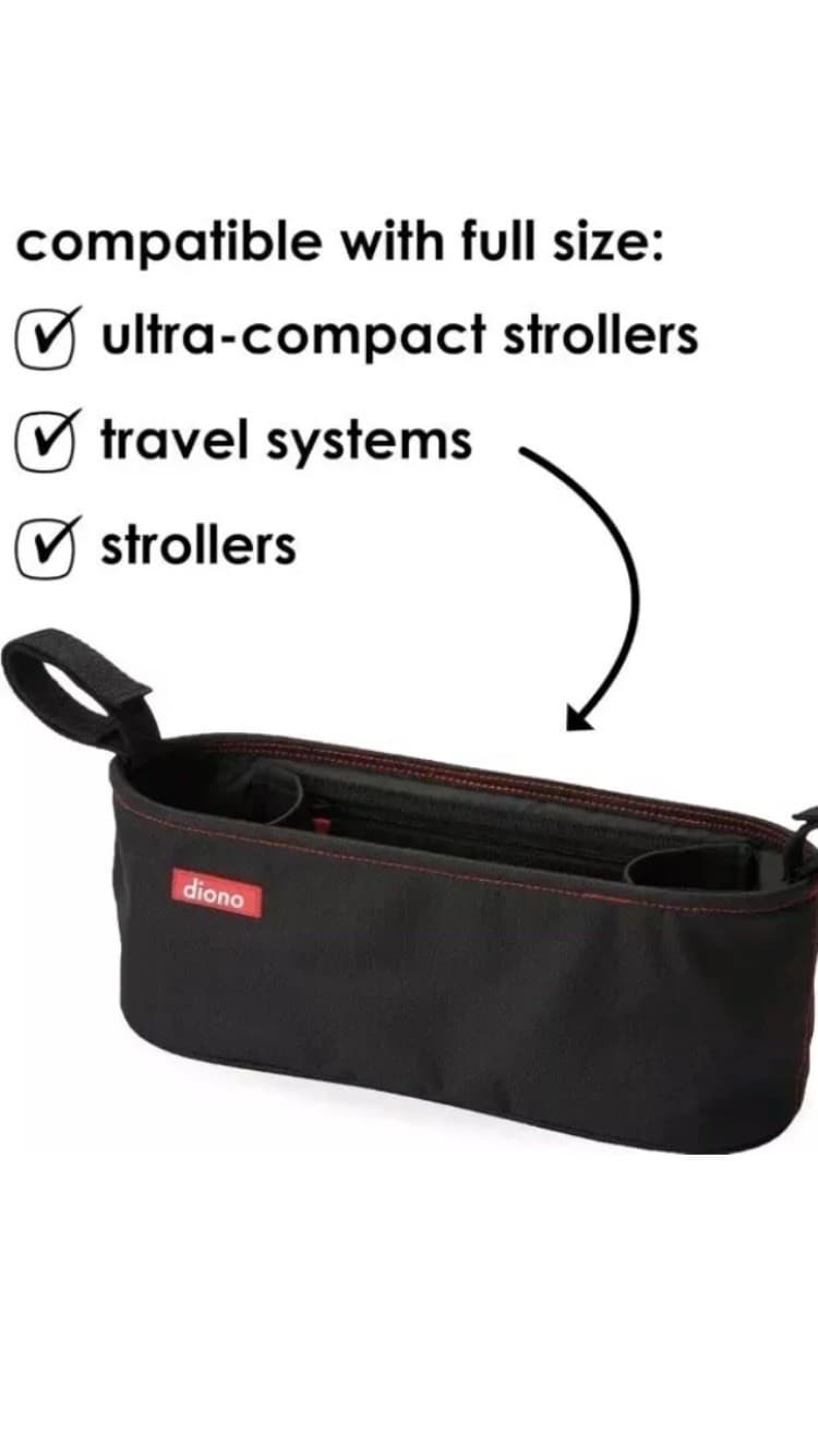 Diono Buggy Buddy Universal Stroller Organizer Insulated Drink Pockets/Cargo Bin 4