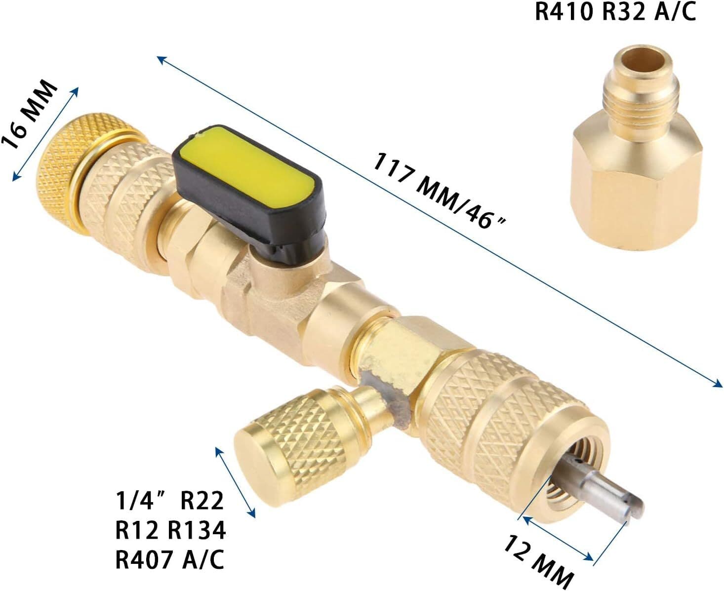 HVAC R410A  Schrader Valve Core Remover & Installer AC Tool 1/4" & 5/16 Port 5