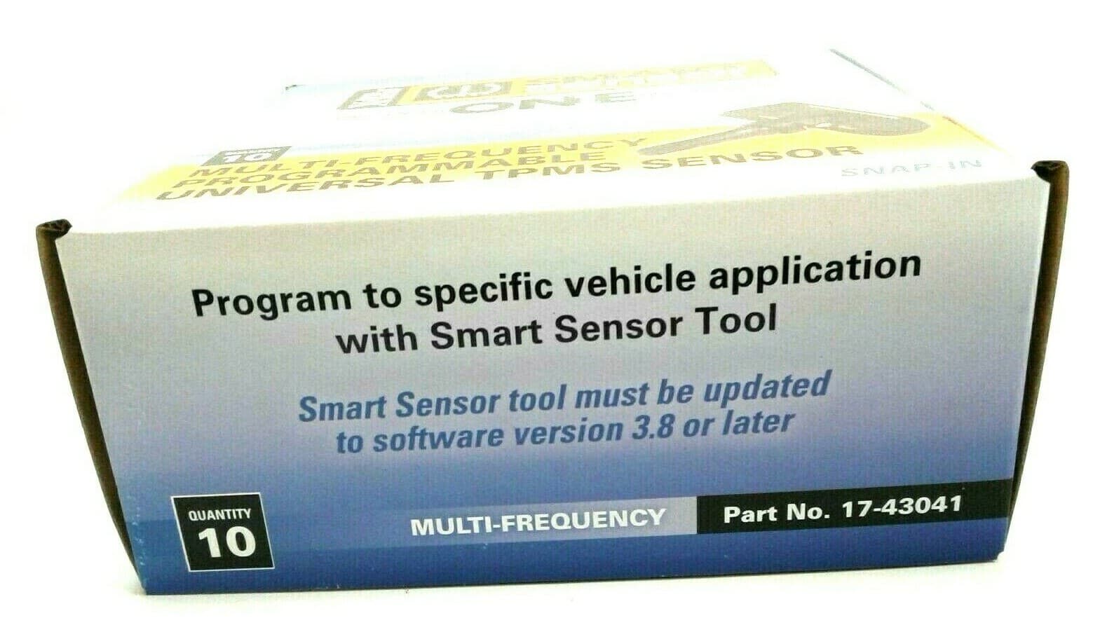 SMART SENSOR SNAP-IN MULTI-FREQUENCY PROGRAMMABLE UNIVERSAL TPMS 17-43041 QX10 2