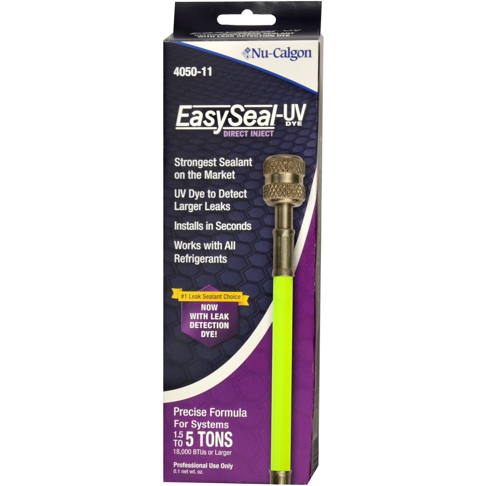 Nu-Calgon 4050-11 EasySeal LS/UV Direct Inject with UV Dye, Treats 2 to 7.5 Tons