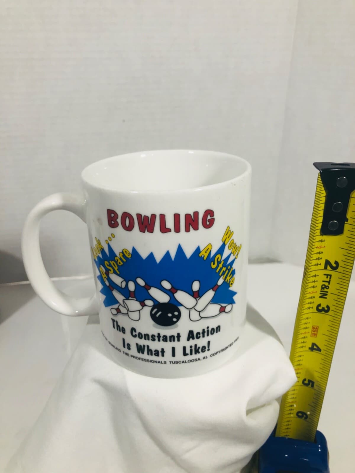 Vintage Bowling Professionals Coffee Mug Cup Tuscaloosa, AL 1995 4