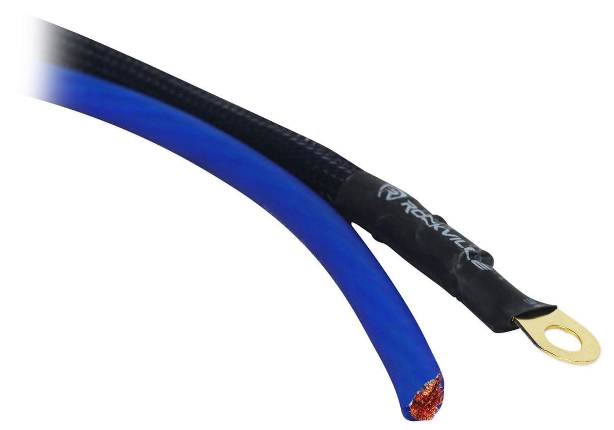 Rockville RWK4CU 4 AWG Gauge 100% Copper Complete Amp Installation Wire Kit OFC 2