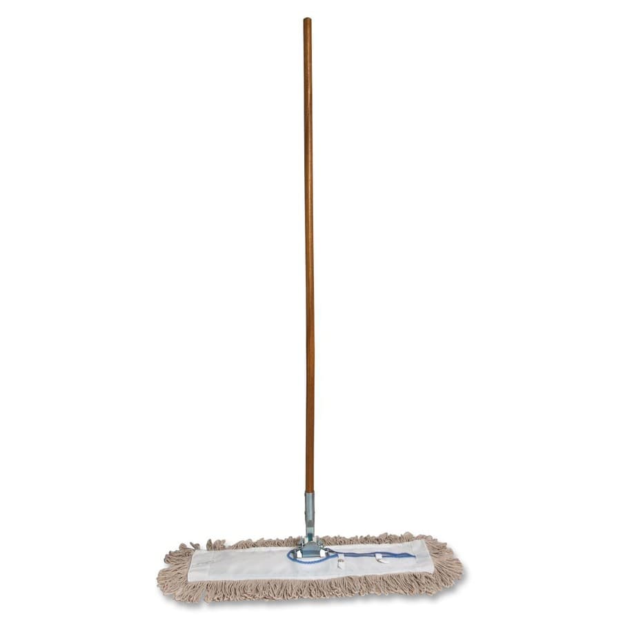 Genuine Joe Dust Mop With Handle - 24" Width Cotton Head - 60" X 0.94" Wood 4
