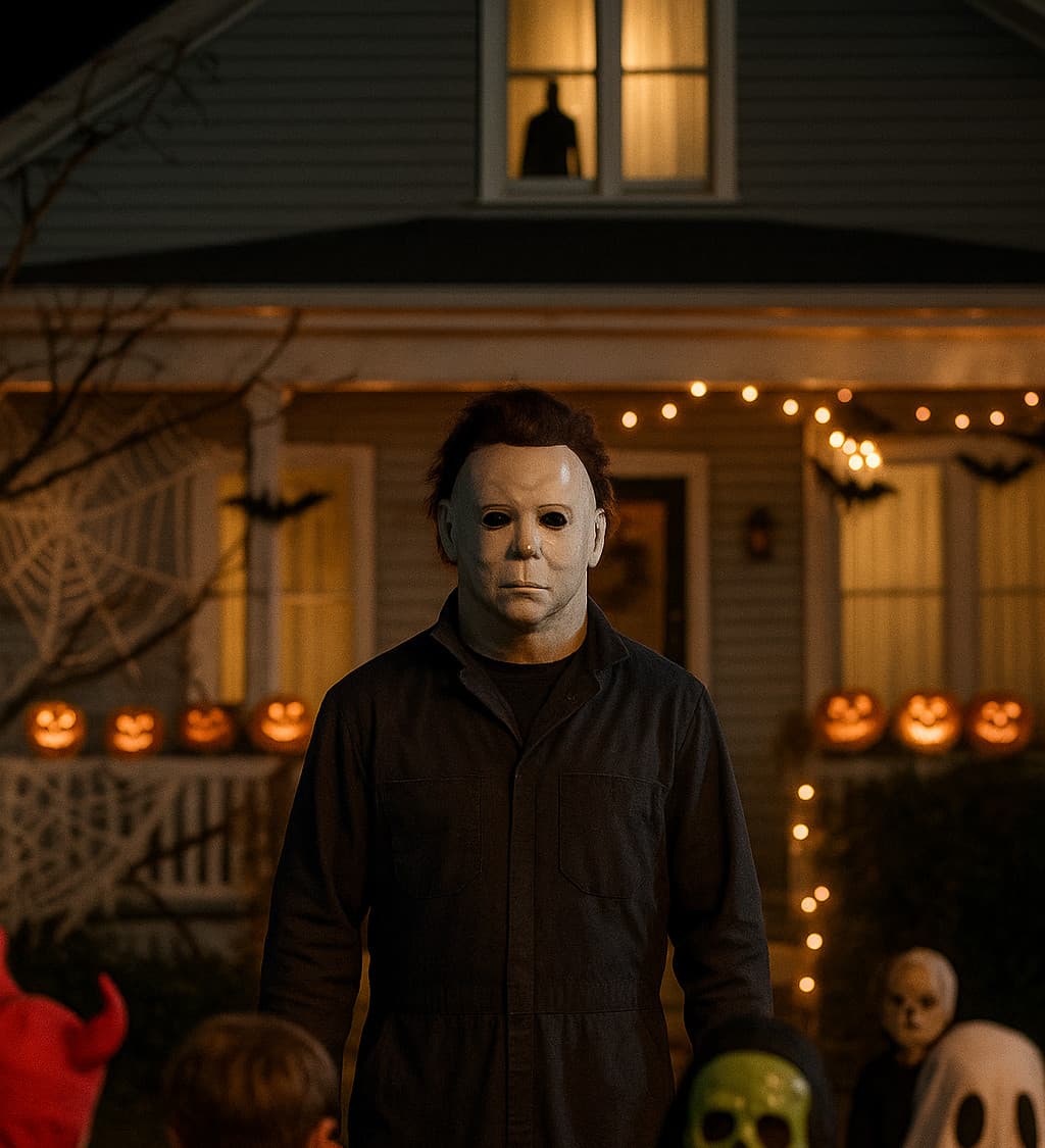 Halloween Michael Myers Mask Adults Scary Original Michael Myers Mask + Knife 6