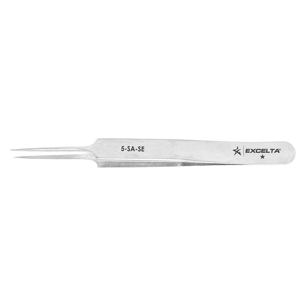 EXCELTA 5-SA-SE Tweezers,SS,Straight,4 1/4"L 32NE90