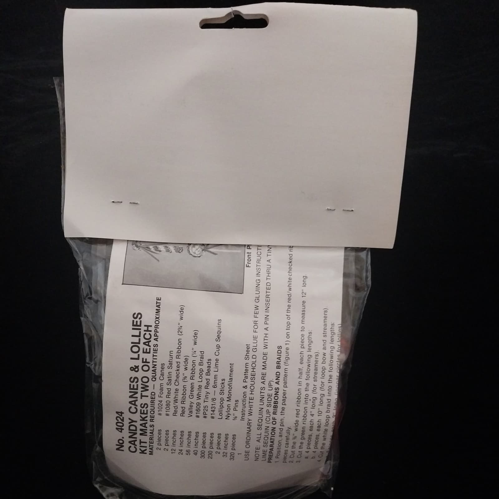 VTG Holiday Walco Candy Canes & Candy Sequin Bead Christmas Ornament Kit 4024  3