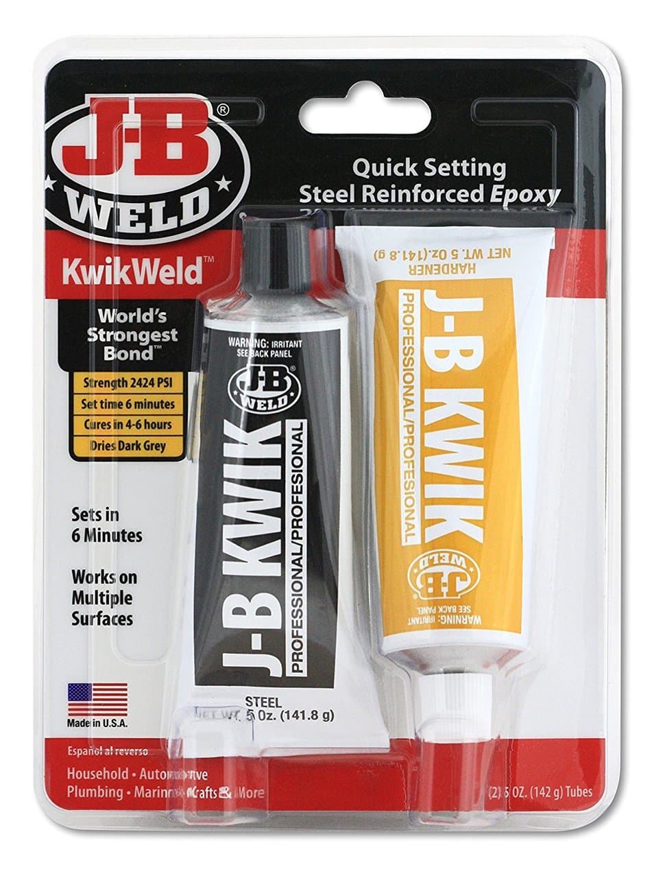 JB Weld 8271 KwikWeld Pro Size (2) 5 Oz Twin Tubes