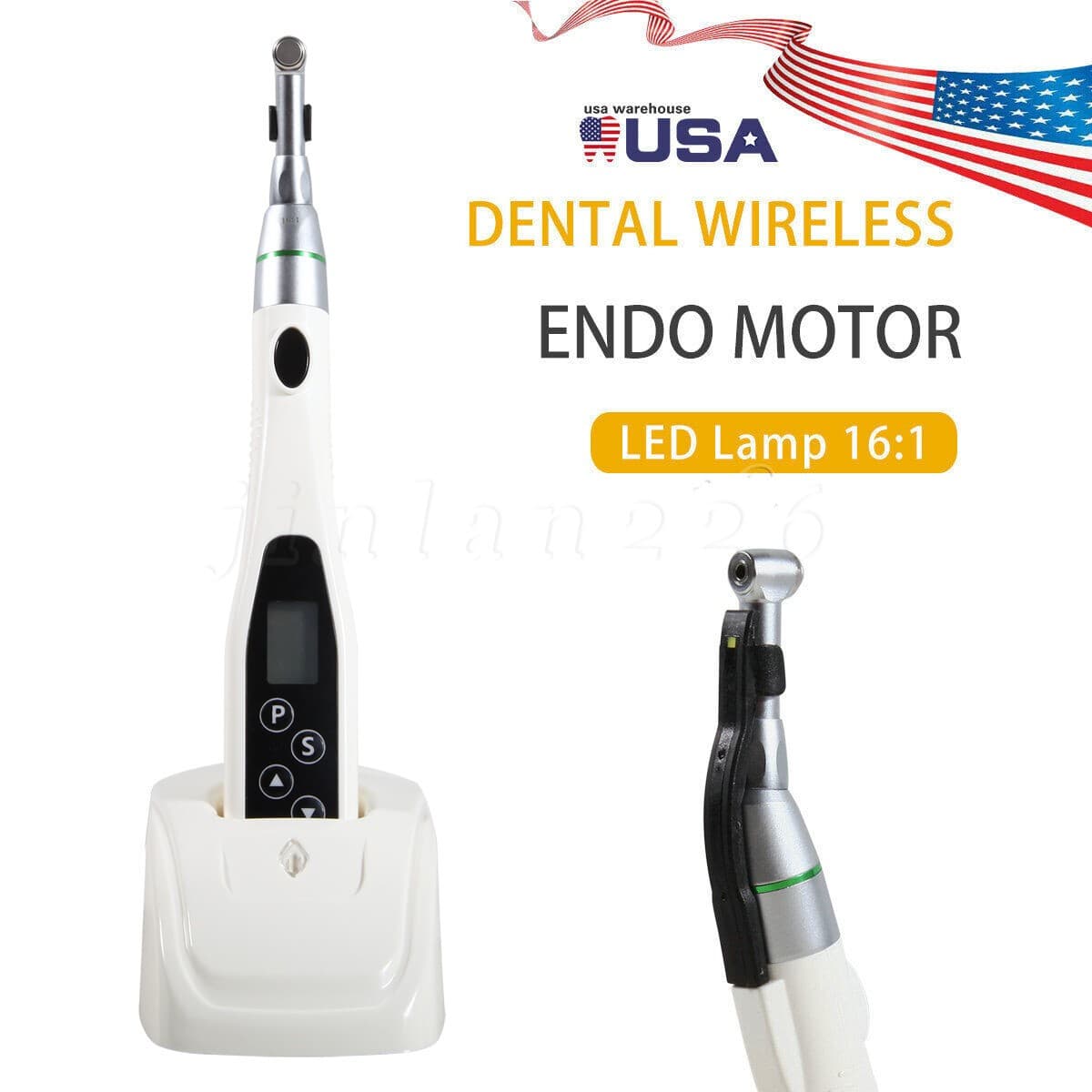 Reciprocating LED Dental Endo Motor 16:1 Root Canal Micromotor Cordless USA 4