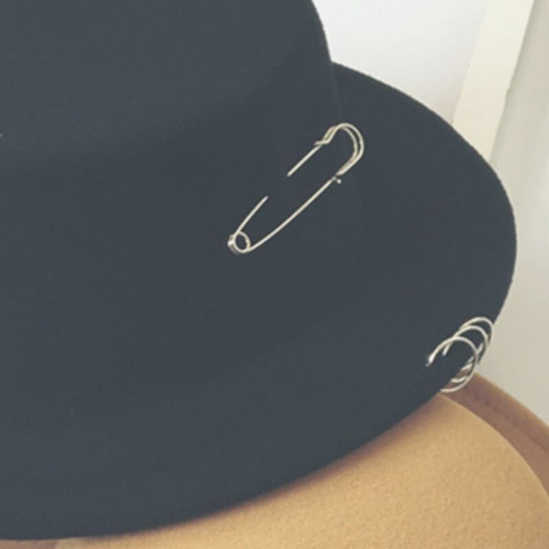 Safety Pins 90mm Large Metal Sewing Pins with Holes Bronze Tone 10Pcs 5