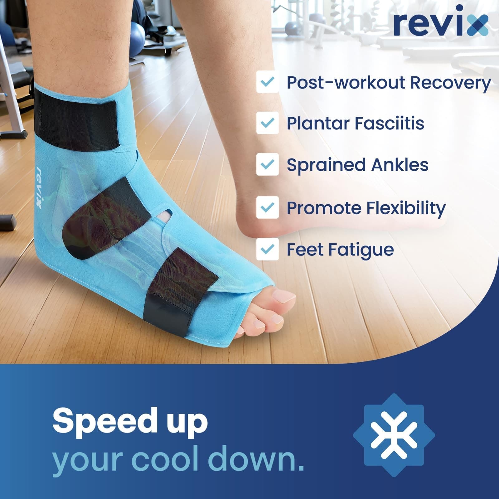 REVIX Large Ankle Ice Pack for Foot Discomfort, Reusable Gel Cold Pack with C... 4