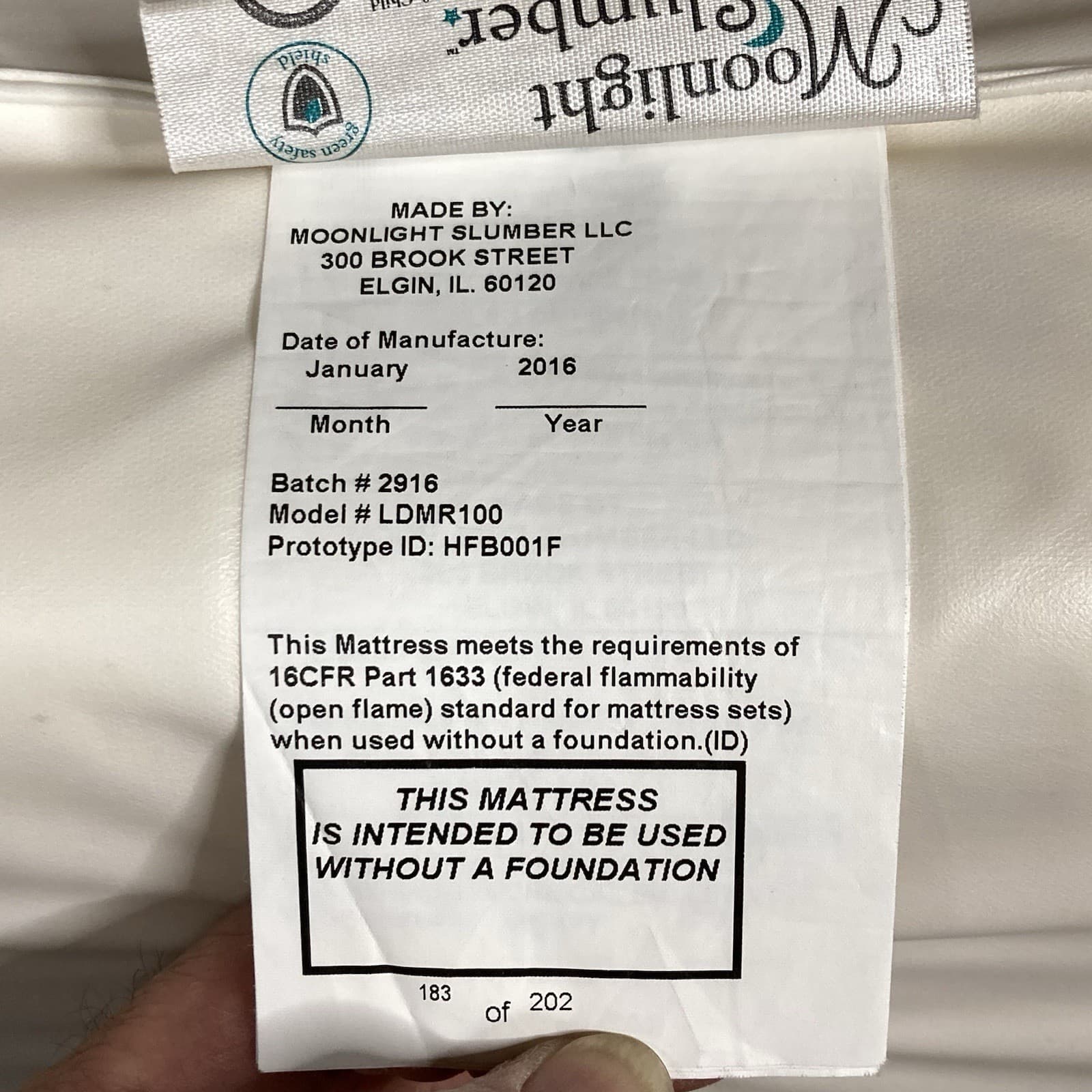 Moonlight Slumber Little Dreamer Crib Mattress Firm Dual Sided Toddler Bed 5