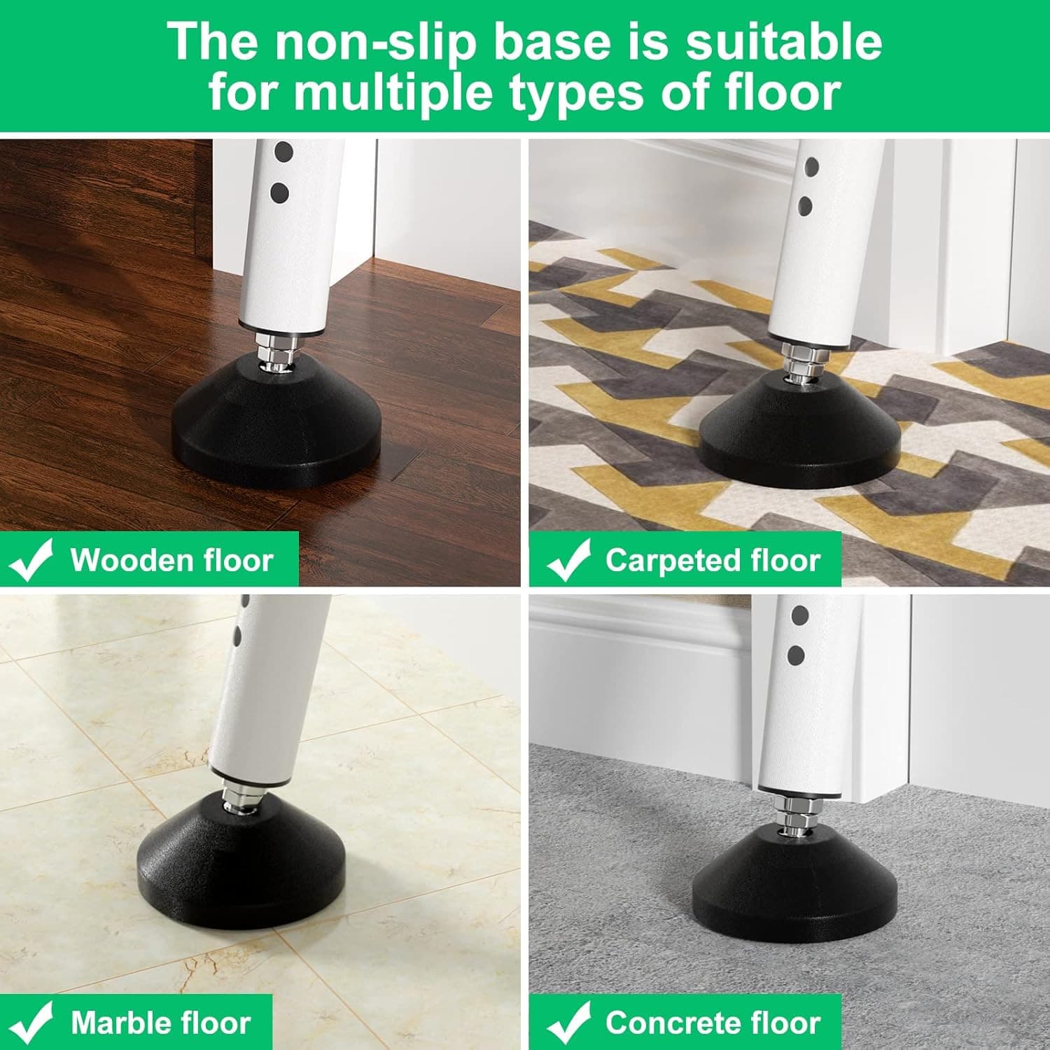 Metal Door Brace Big Jammer Home Security Lock Bar Apartment Safety (2 Pack) 5