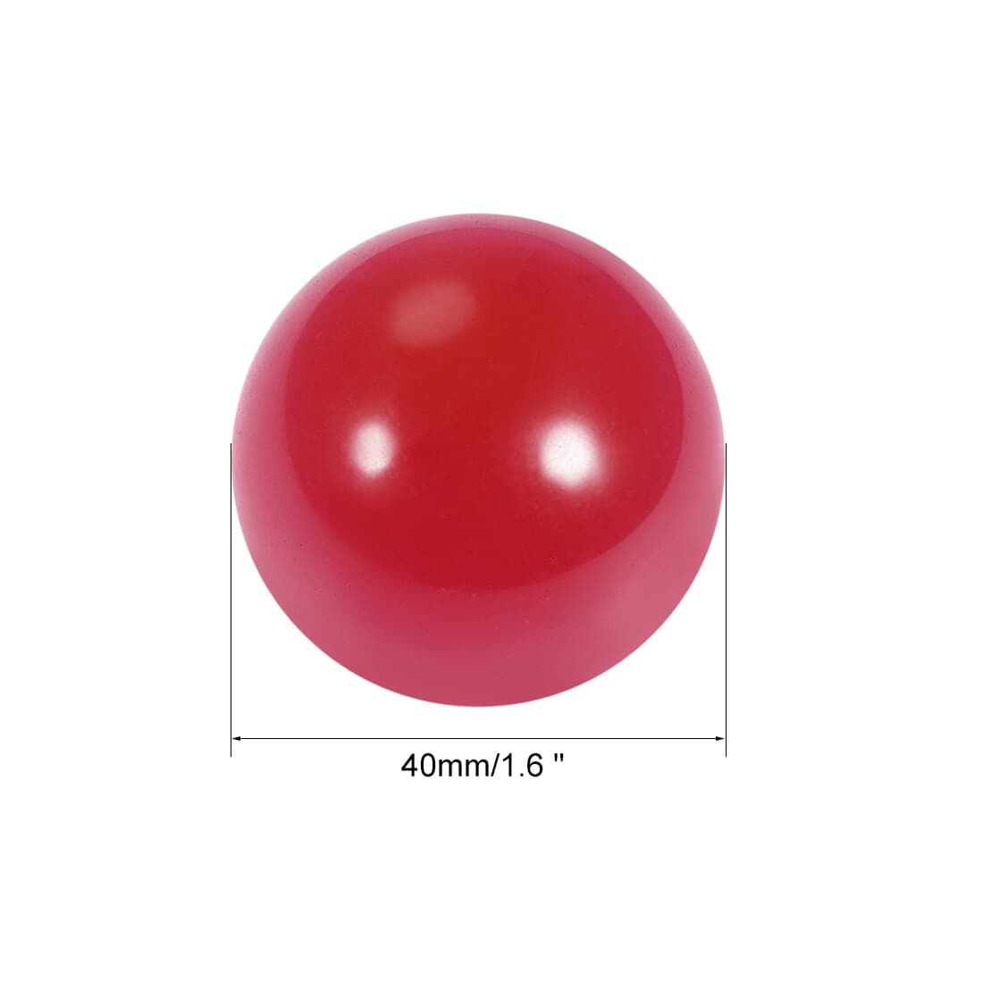 40mm Dia Acrylic Ball Red Sphere Ornament Solid Balls 1.6" 2
