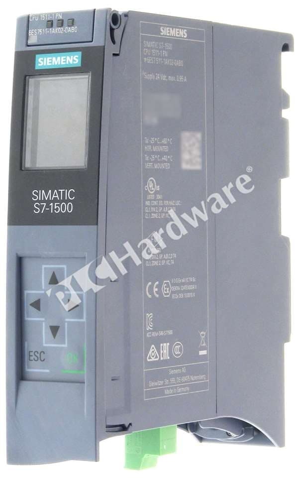 Siemens 6ES7511-1AK02-0AB0 6ES7 511-1AK02-0AB0 S7-1500 CPU 1511-1 PN Processor