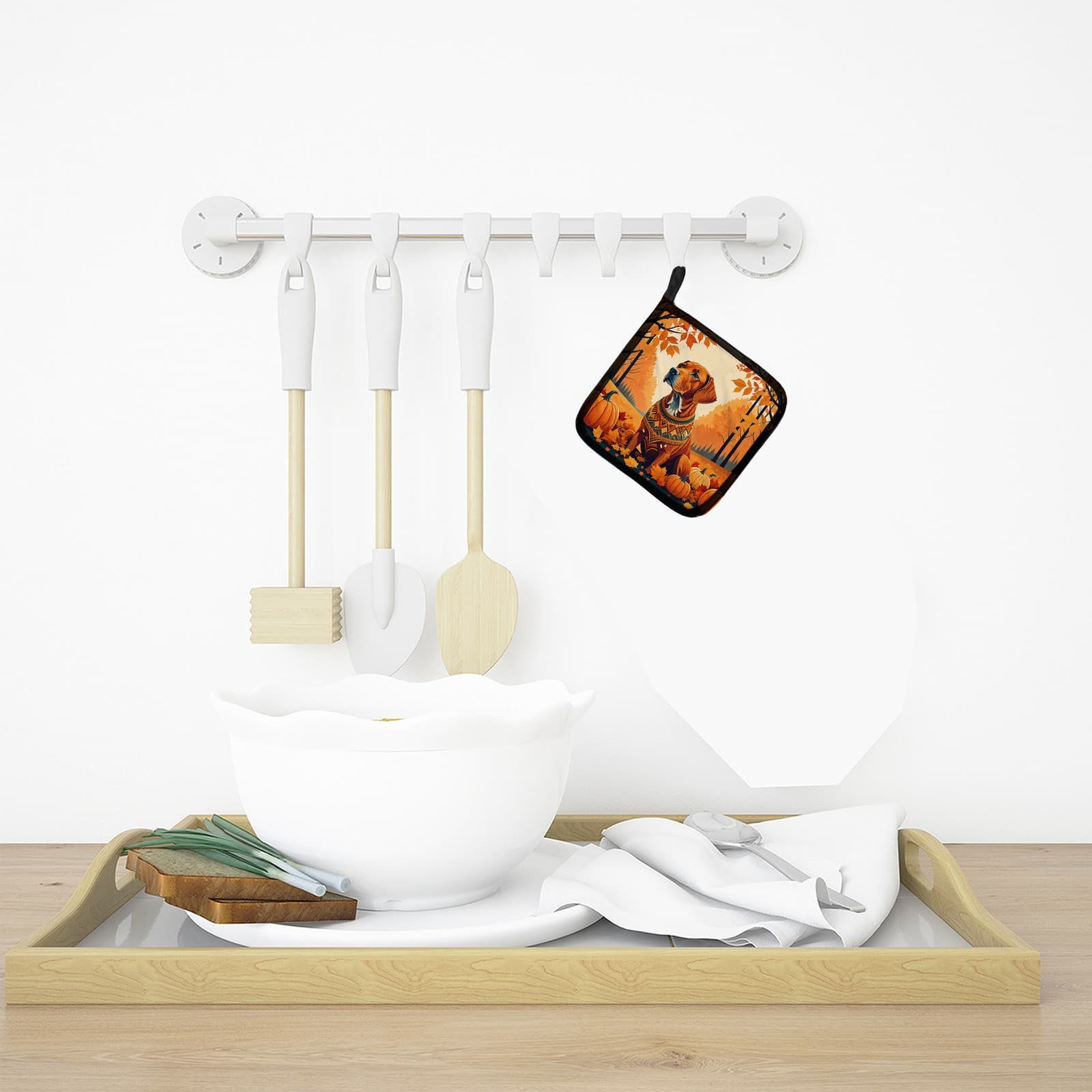 Caroline's Treasures Vizsla Fall Pair of Potholders DAC1077PTHD 3