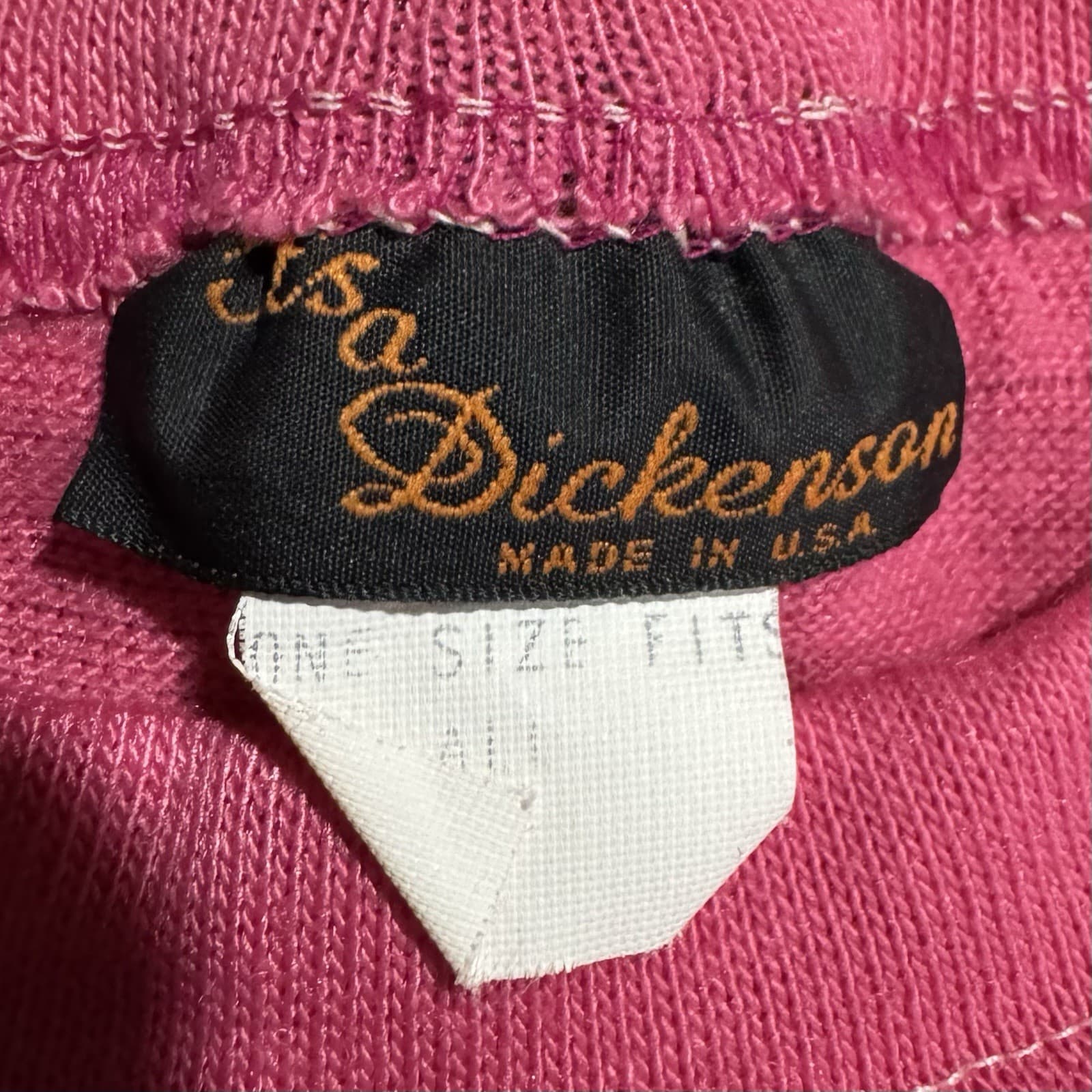 Rare Vtg It’s A Dickenson Top Women’s OSFA Pink Eagle Batwing Sleeves VGC! 5