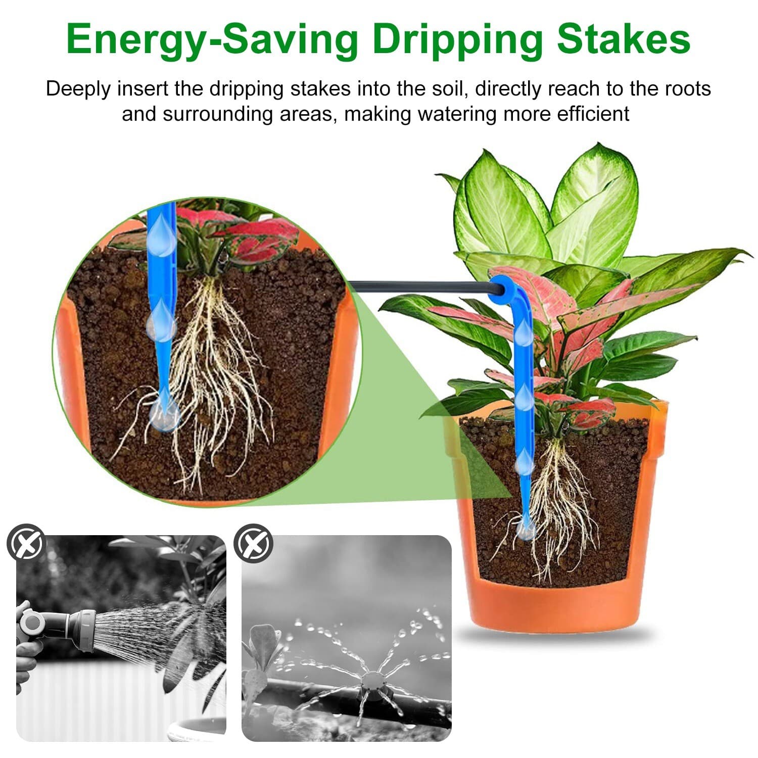 Automatic Drip Irrigation Kit, Houseplants DIY Micro Self Watering System 60 day 5