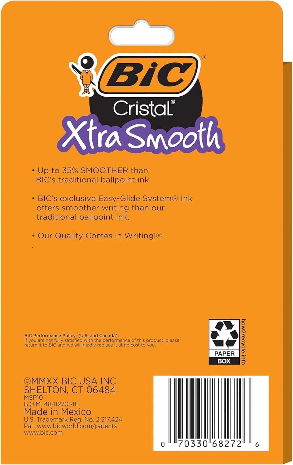 BIC Cristal Xtra Smooth Ballpoint Pen, Medium Point (1.0mm), Black, 10-Count 4