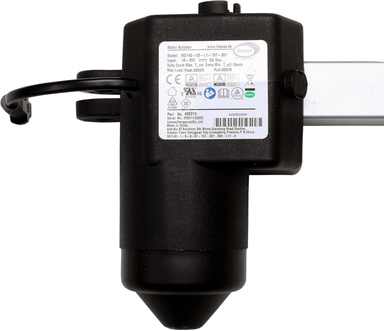 Limoss Motor 450312 MD140-02-L1-157-307 Recliner Sofa Lift Chair Linear Actuator 2