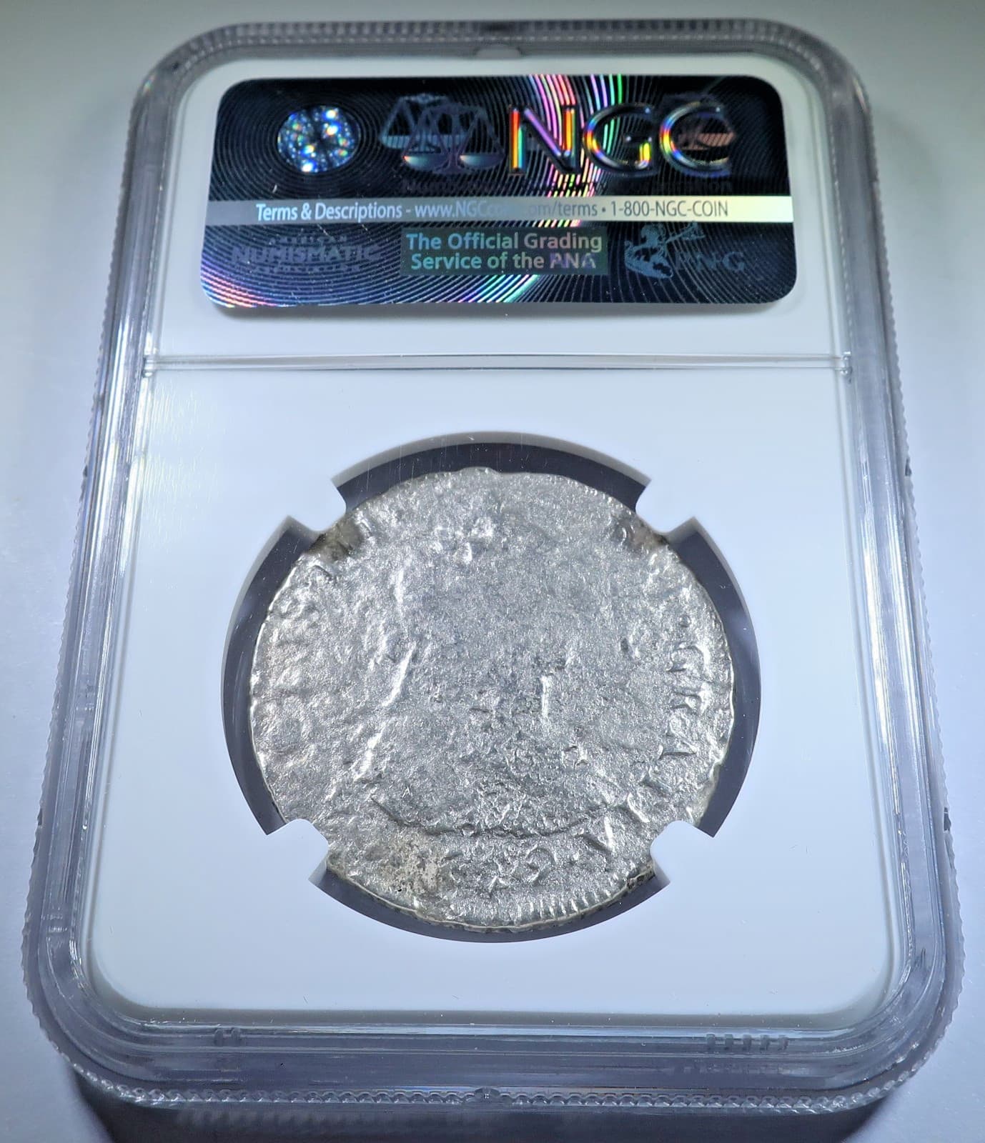 NGC 1779 El Cazador Shipwreck 4 Reales Spanish Bolivia 1700s US Colonial 4R Coin 2