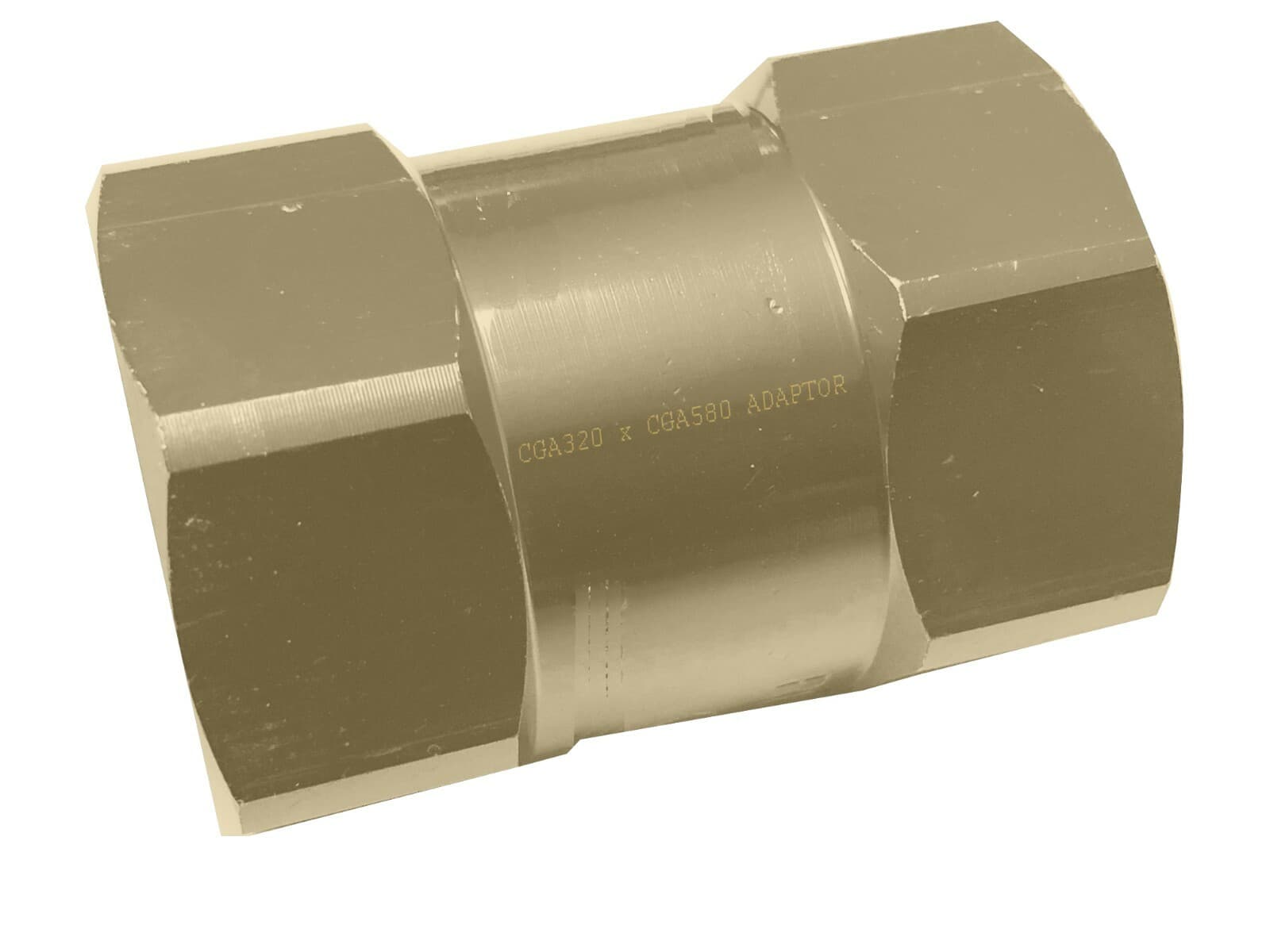 ADAPTER CGA-320 TO CGA-580 - CO2 CYLINDER TANK to ARGON NITROGEN REGULATOR 6