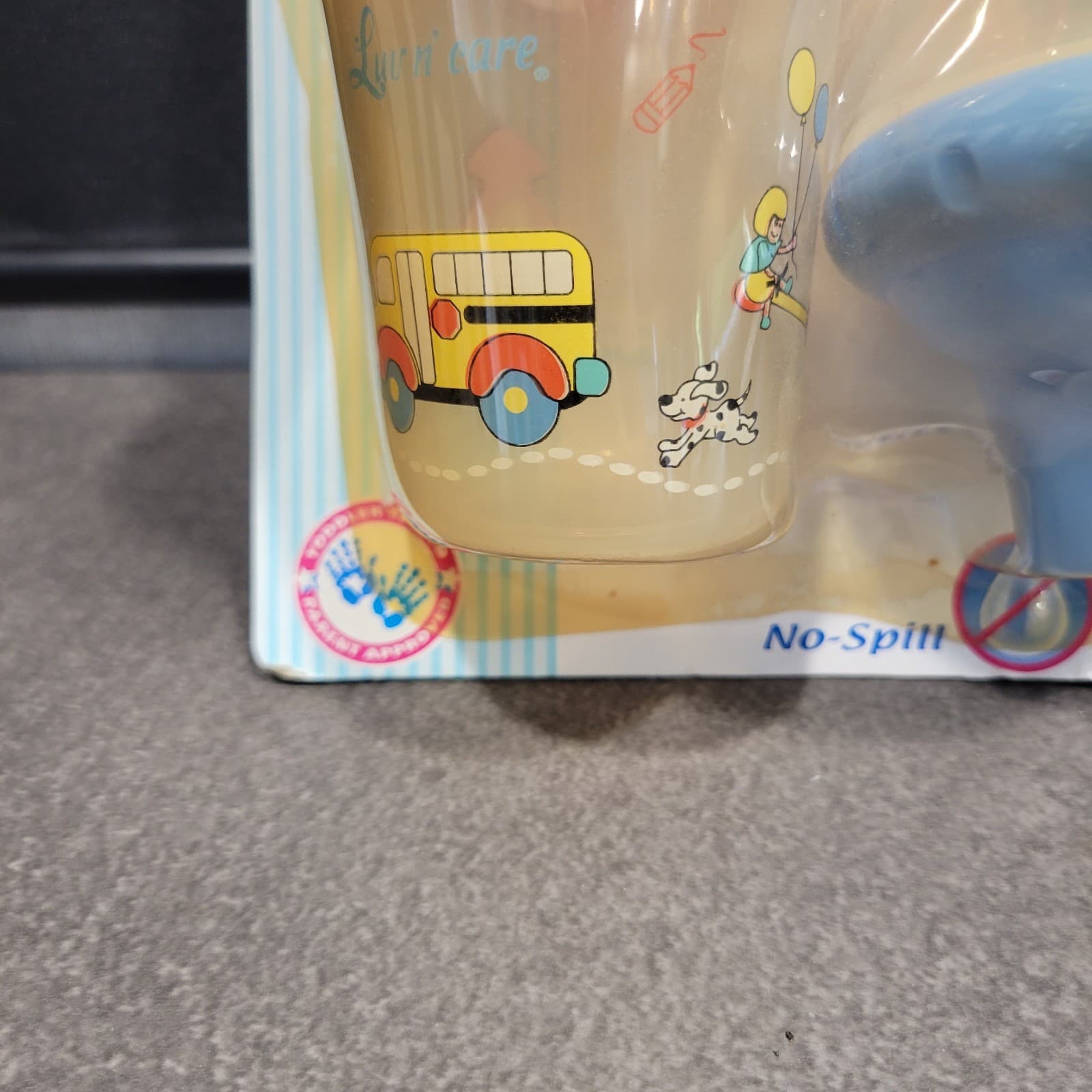 New 1999 NOS Luv N Care No Spill Sippy Cup Set Of 2 Boy Dual-flo Valve 5