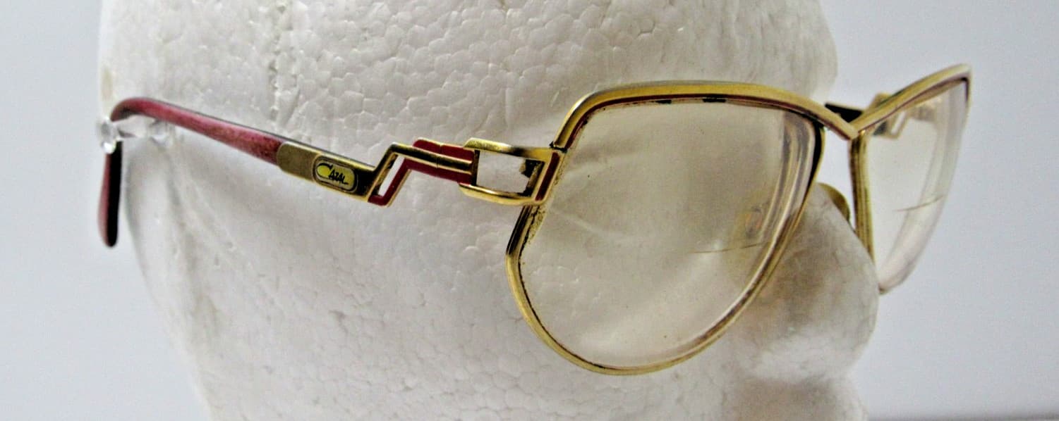 Vintage Cazal 170 Eyeglasses Bifocals Frames Gold Tone W.Germany #A2 2