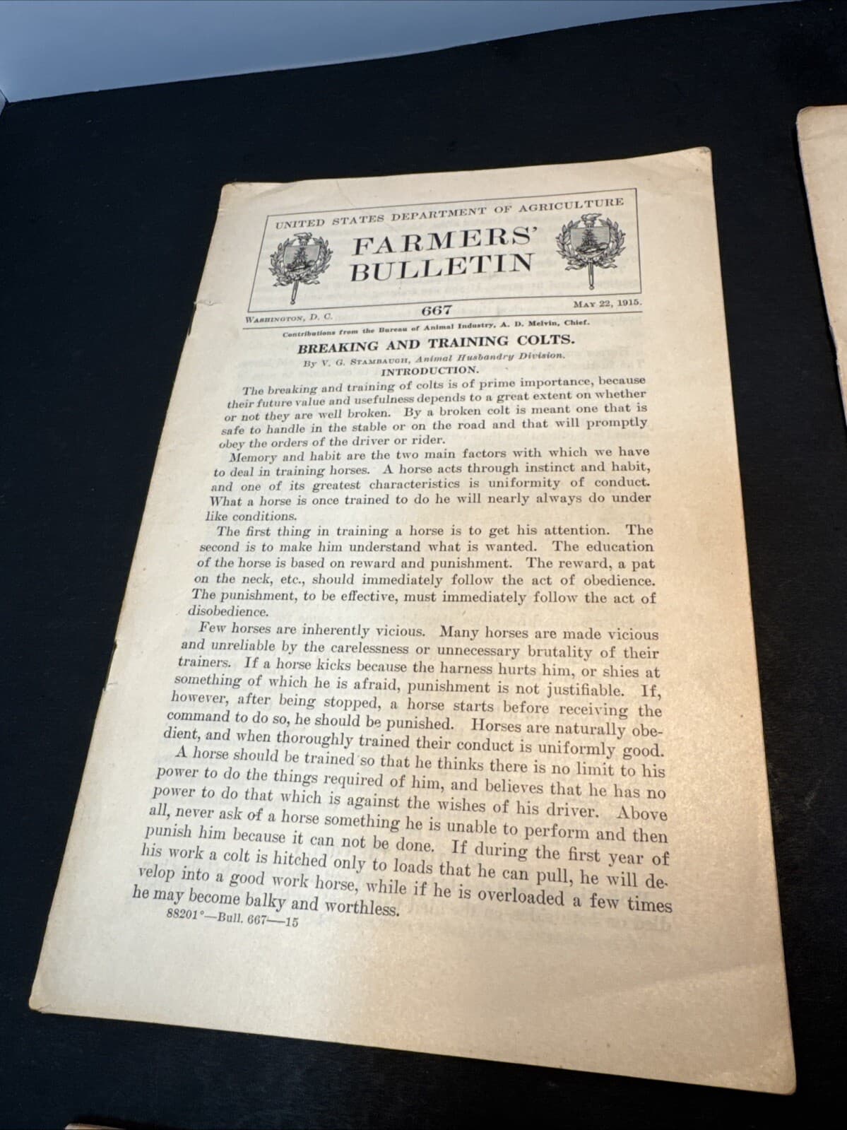 1915-17 USDA Farmers 6 Booklets Horse Feeding, Breaking Colts, Breeding antique 2